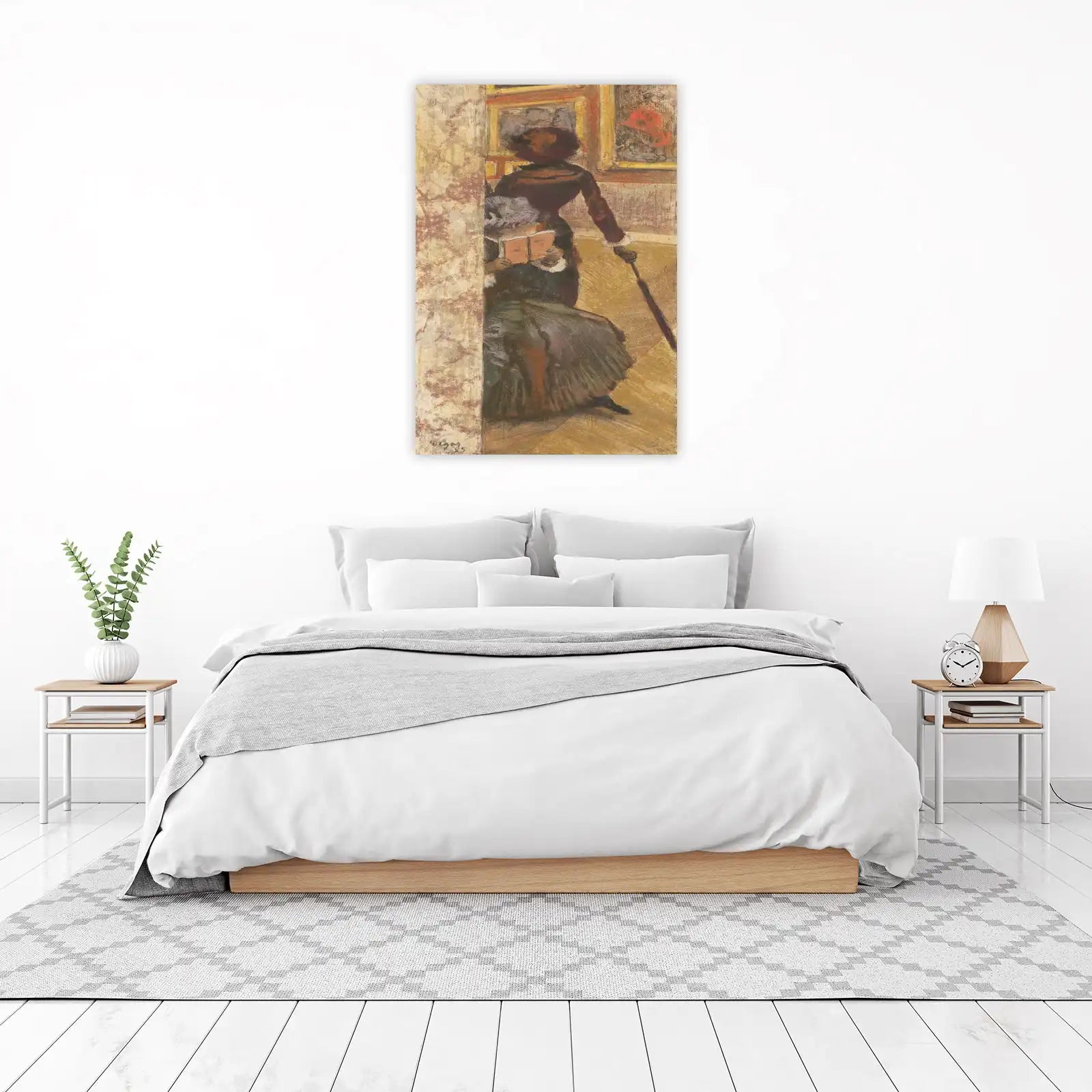 Elegant Woman Reading Pastel Wall Art