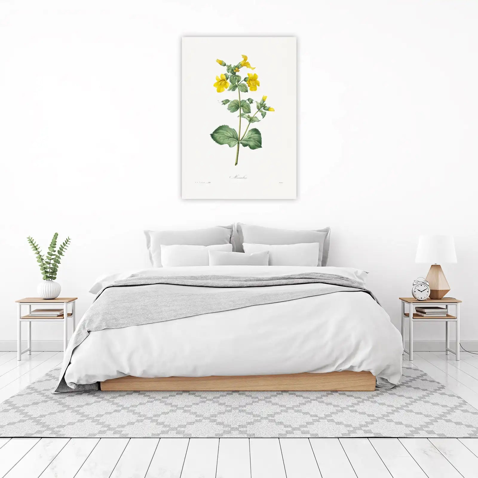 Vintage Yellow Monkey Flower Botanical Wall Art