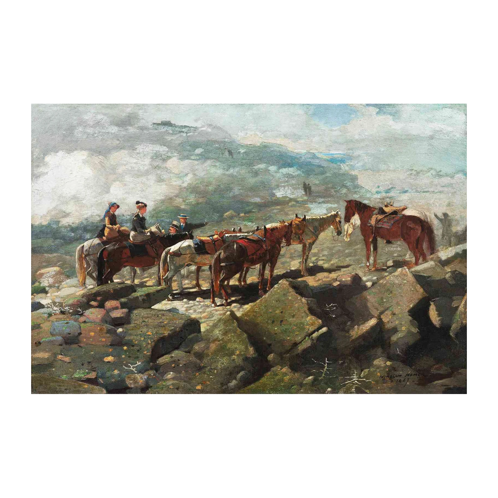 Winslow Homer Mountain Horses Wall Art