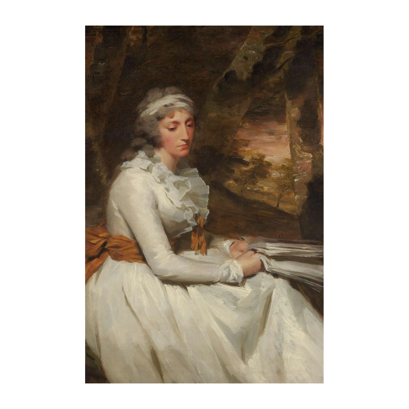 Elegant Lady Portrait Vintage Wall Art