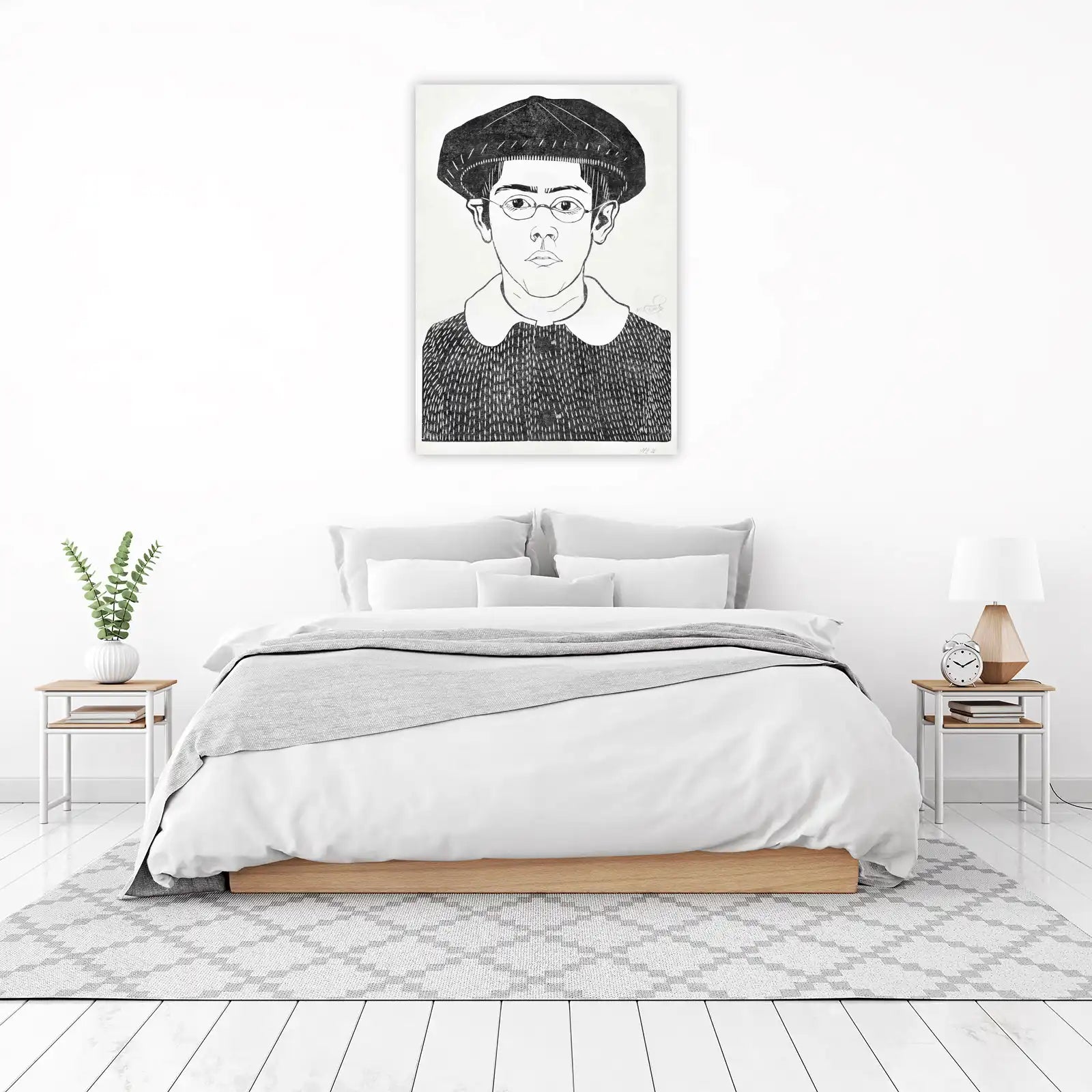 Striking Portrait Art: Vintage Boy Wall Art