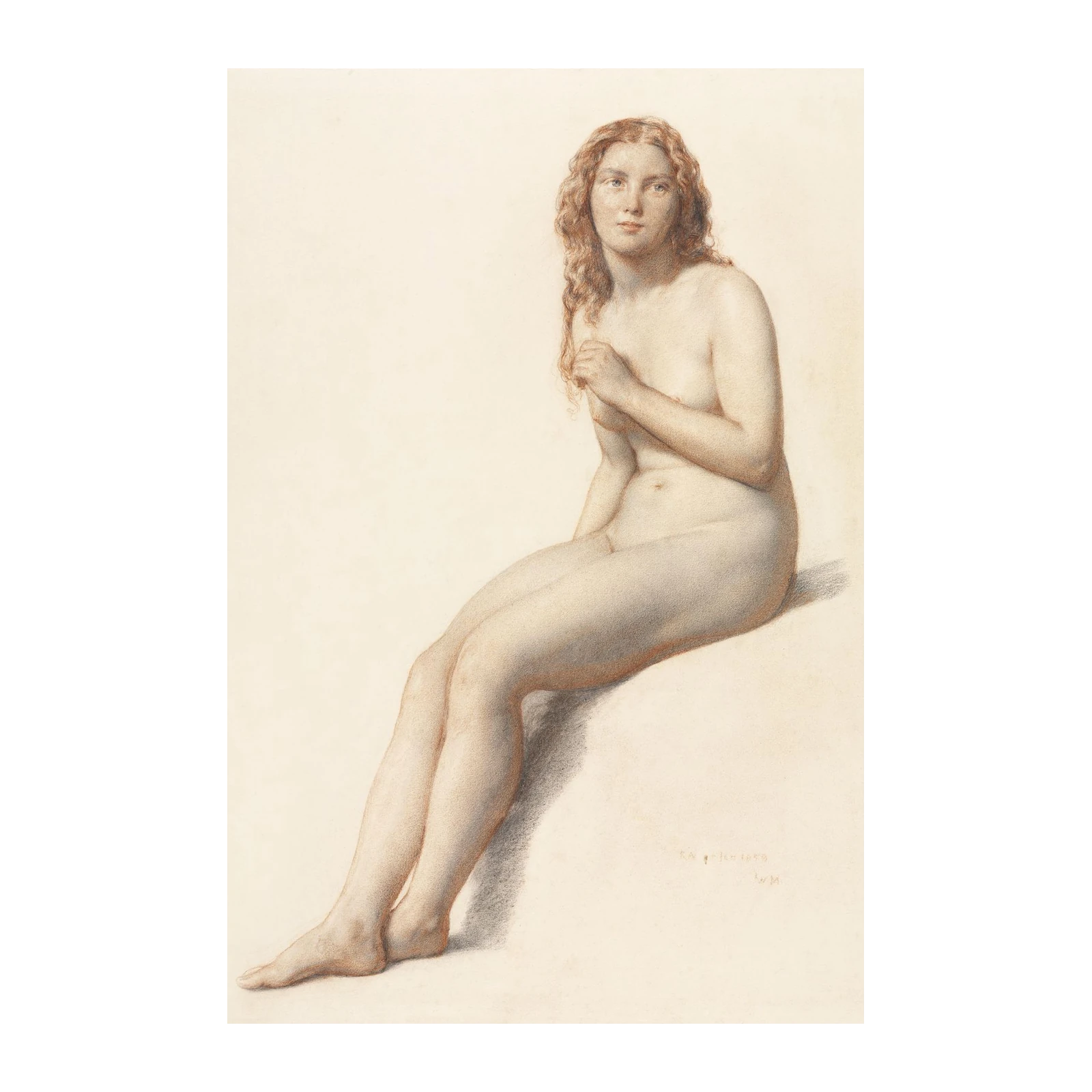 Victorian Nude Portrait Artistic Figure Wall Art