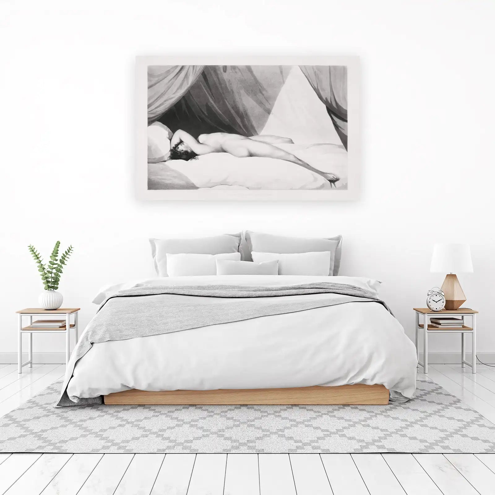 Elegant Nude Woman Sleeping Classic Art Wall Art