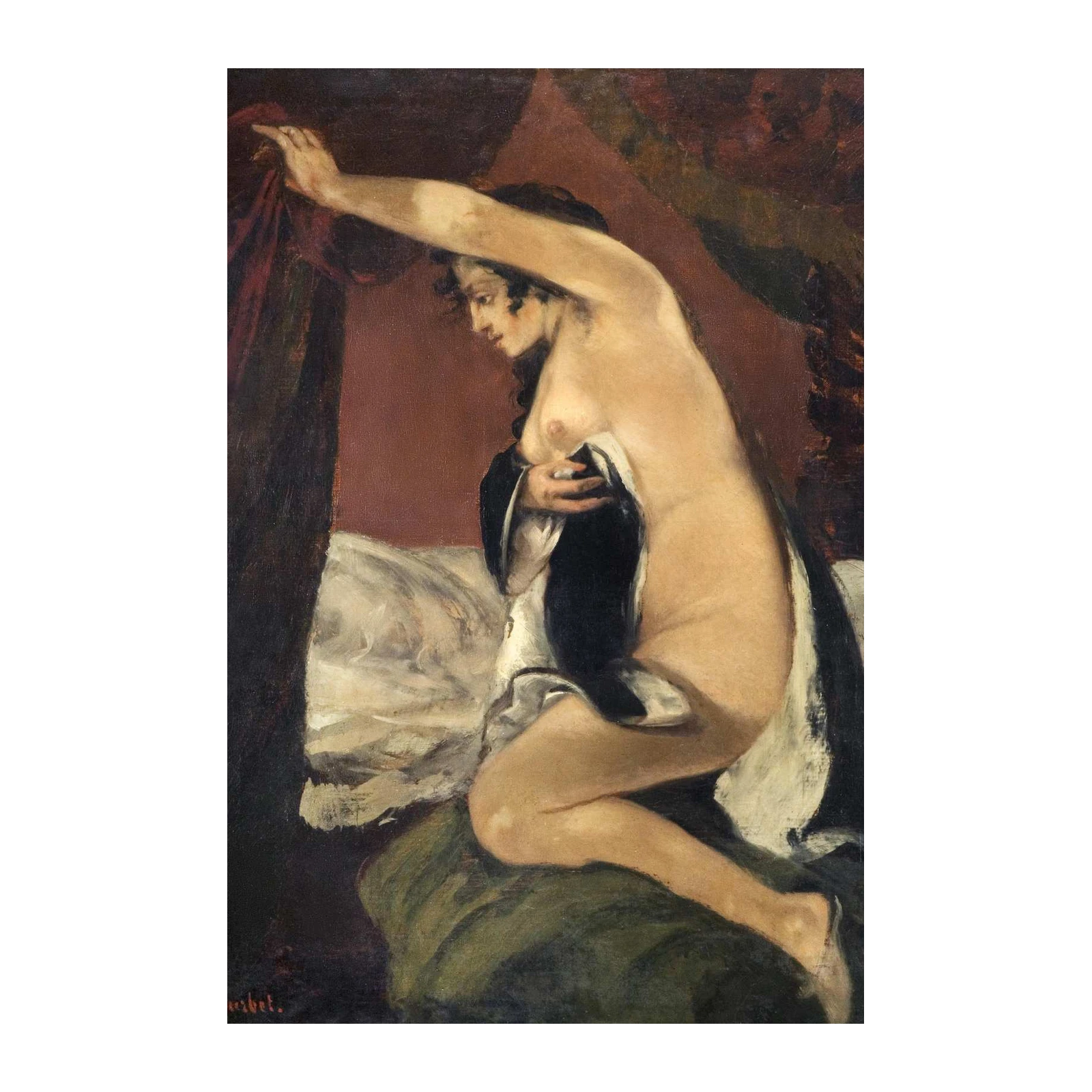 Elegant Nude Woman Wall Art - Boudoir Art