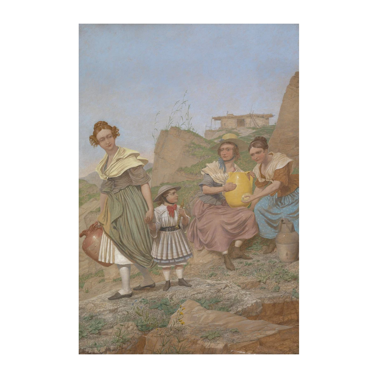 Vintage Scene Figures Wall Art