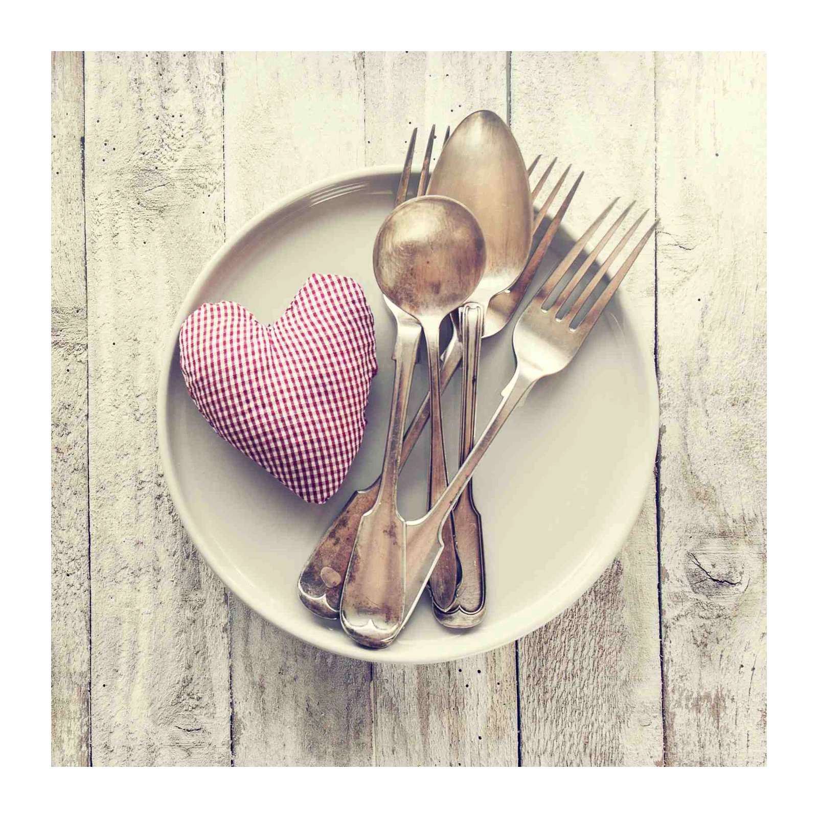 Rustic Heart & Silverware Wall Art