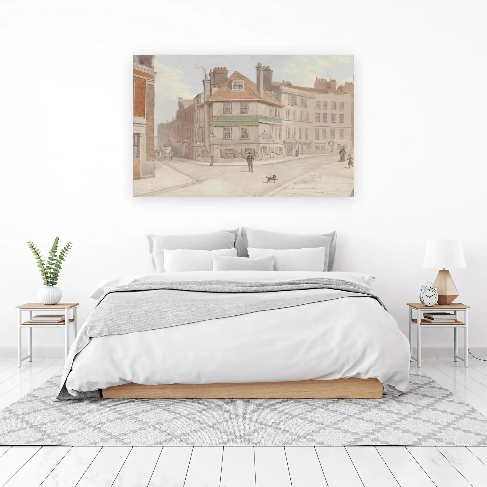 Victorian Street Scene Vintage Artwork Wall Art
