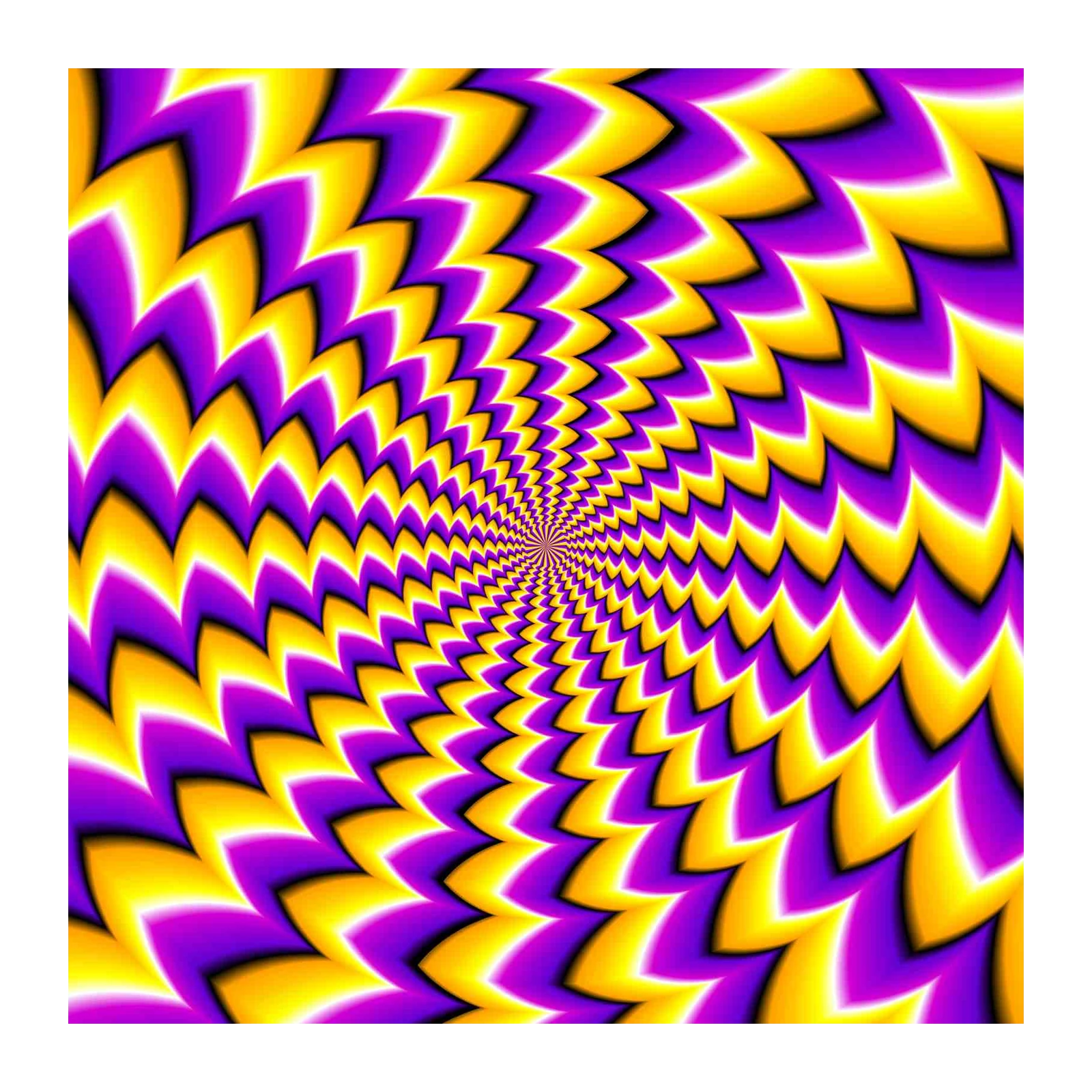 Hypnotic Swirls Abstract Purple Yellow Wall Art