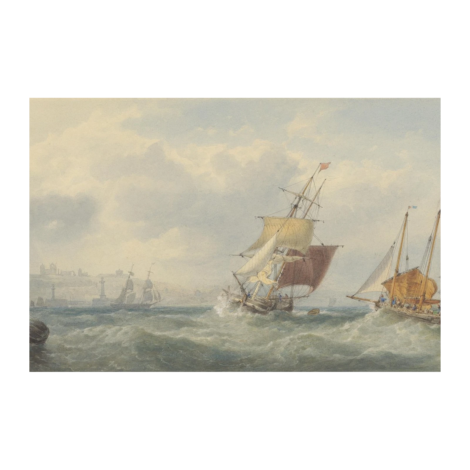 Nautical Seascapes: Ships in Rough Waters Wall Art