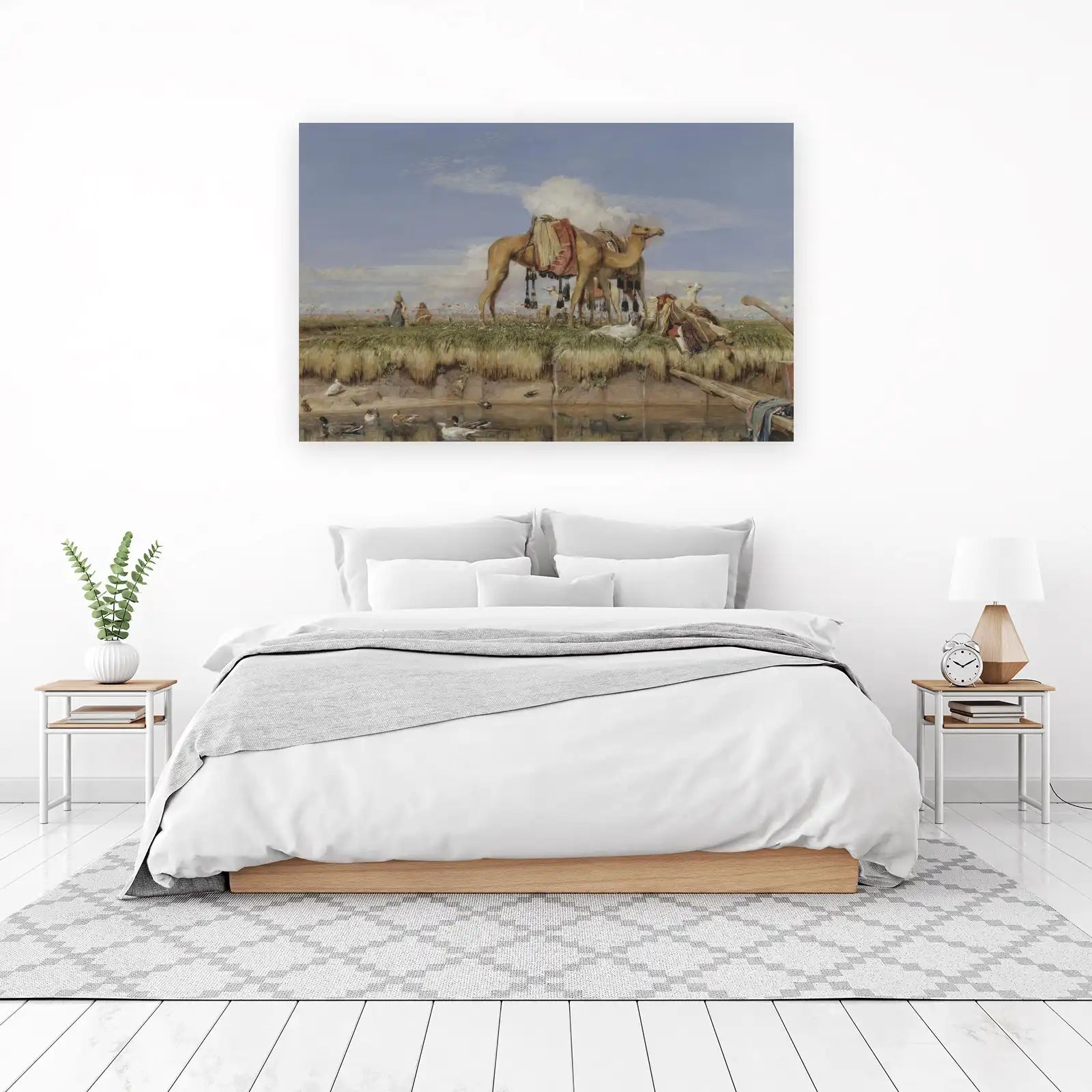 Exotic Desert Camel Scene Wall Art
