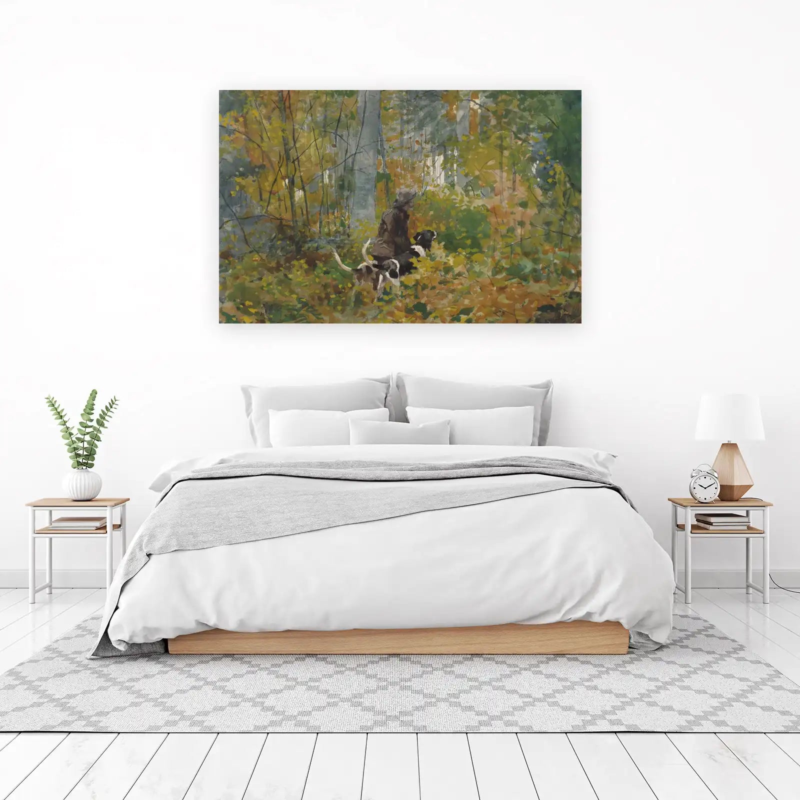Autumn Woods Hunting Scene Wall Art