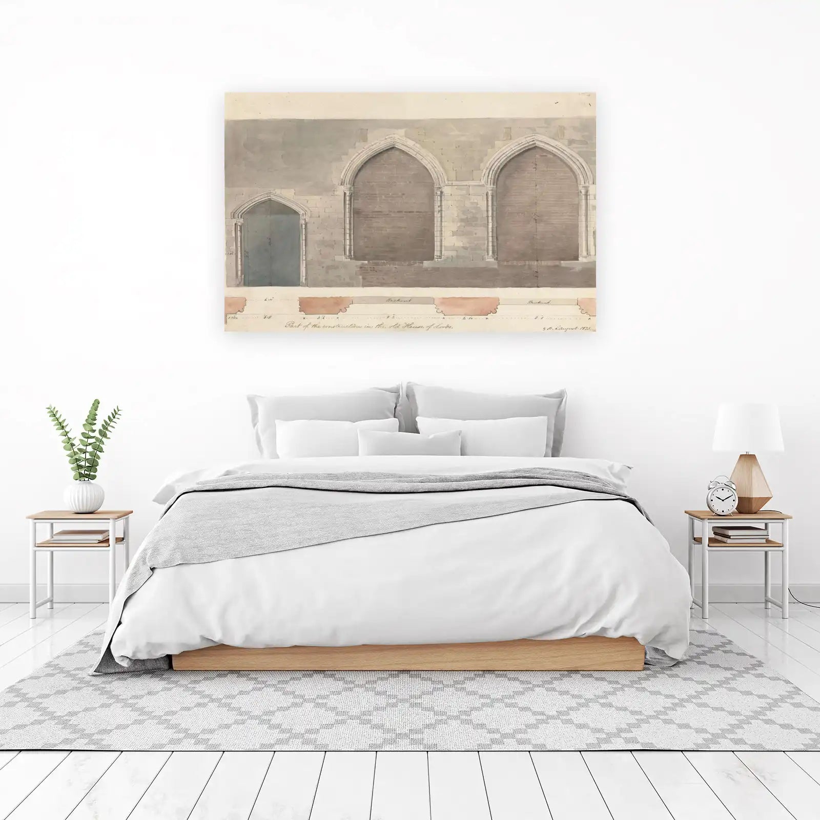Gothic Arch Architectural Drawing Wall Art