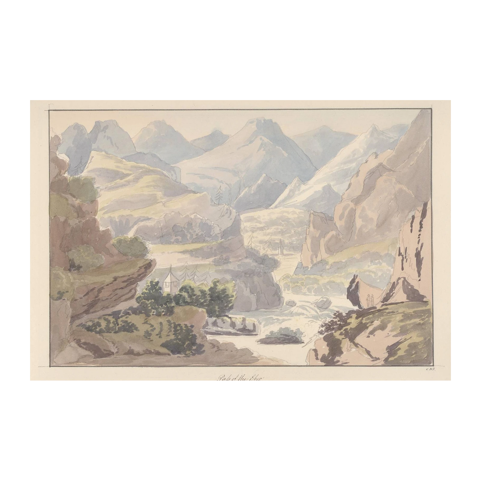 Scenic Mountain Valley Landscape Wall Art