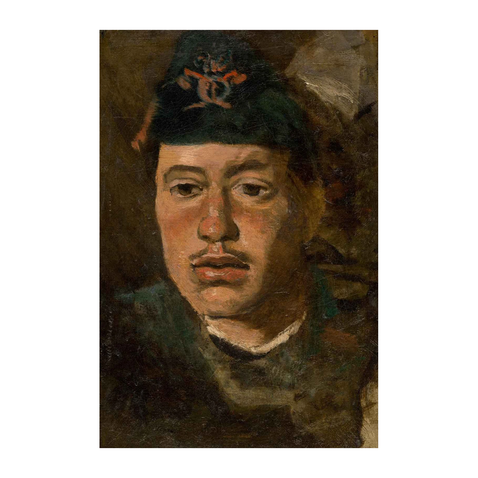 Vintage Portrait Man with Hat Wall Art