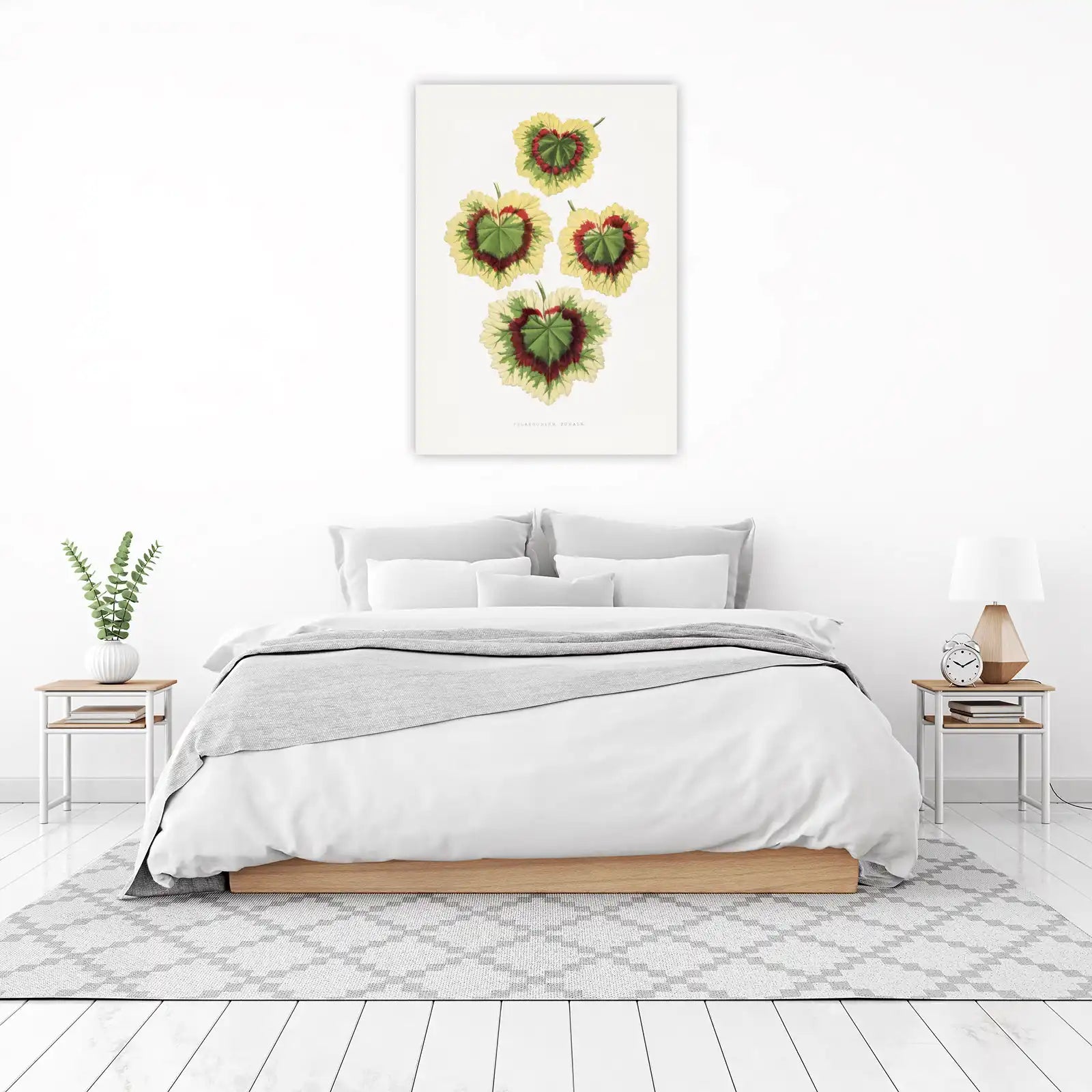 Vintage Botanical Geranium Leaves Wall Art