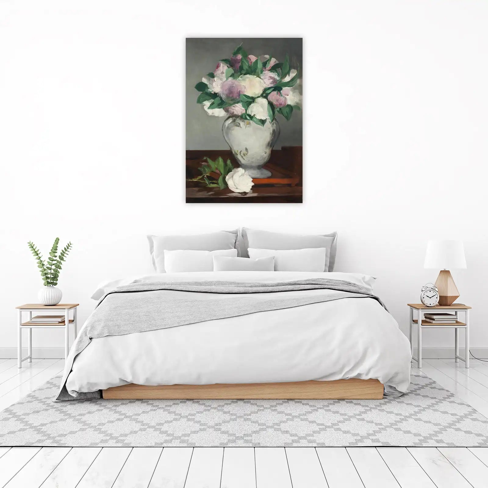 Peonies in a Vase Impressionist Wall Art Wall Art