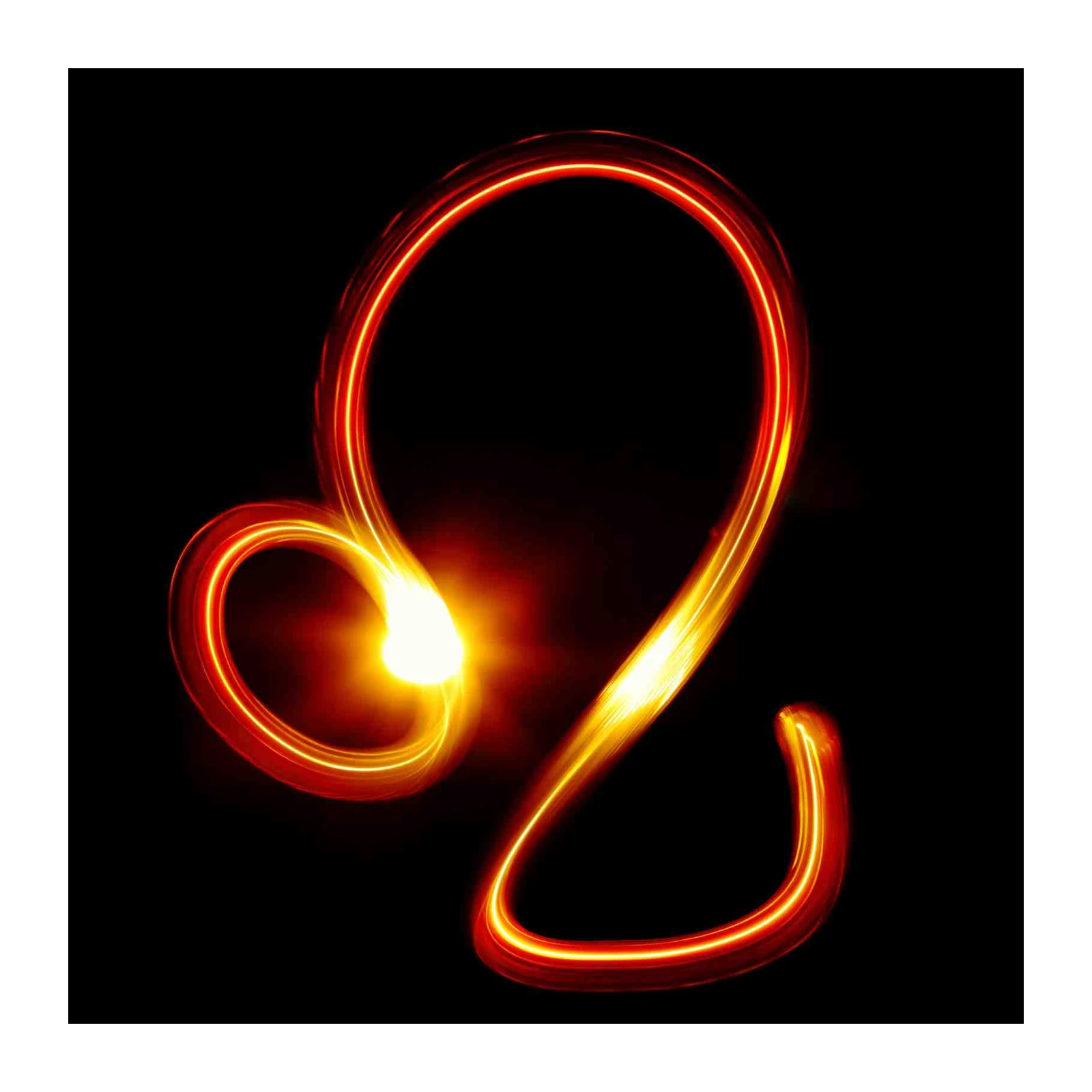 Fiery Leo Zodiac Symbol Wall Art