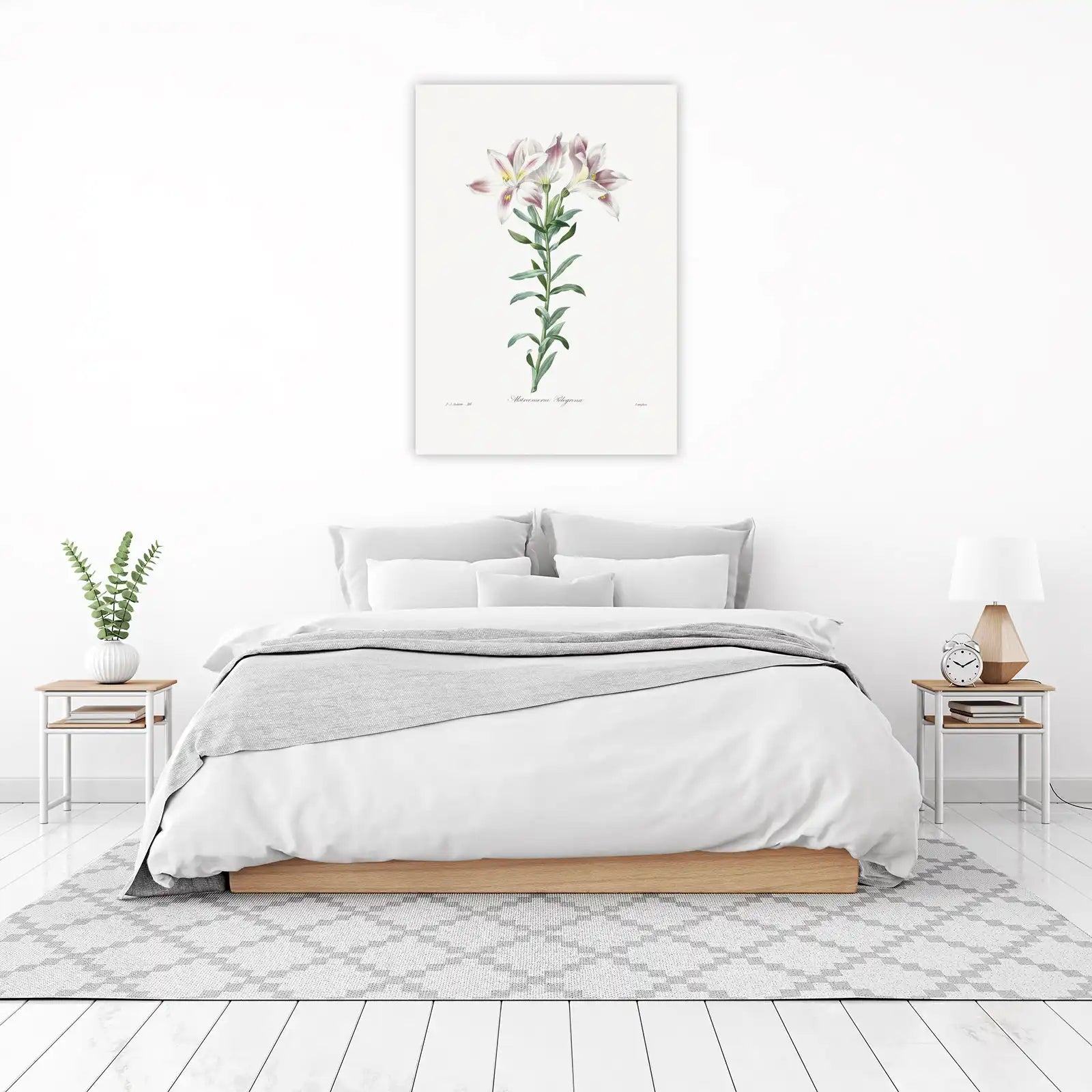 Vintage Alstroemeria Flower Art Wall Art