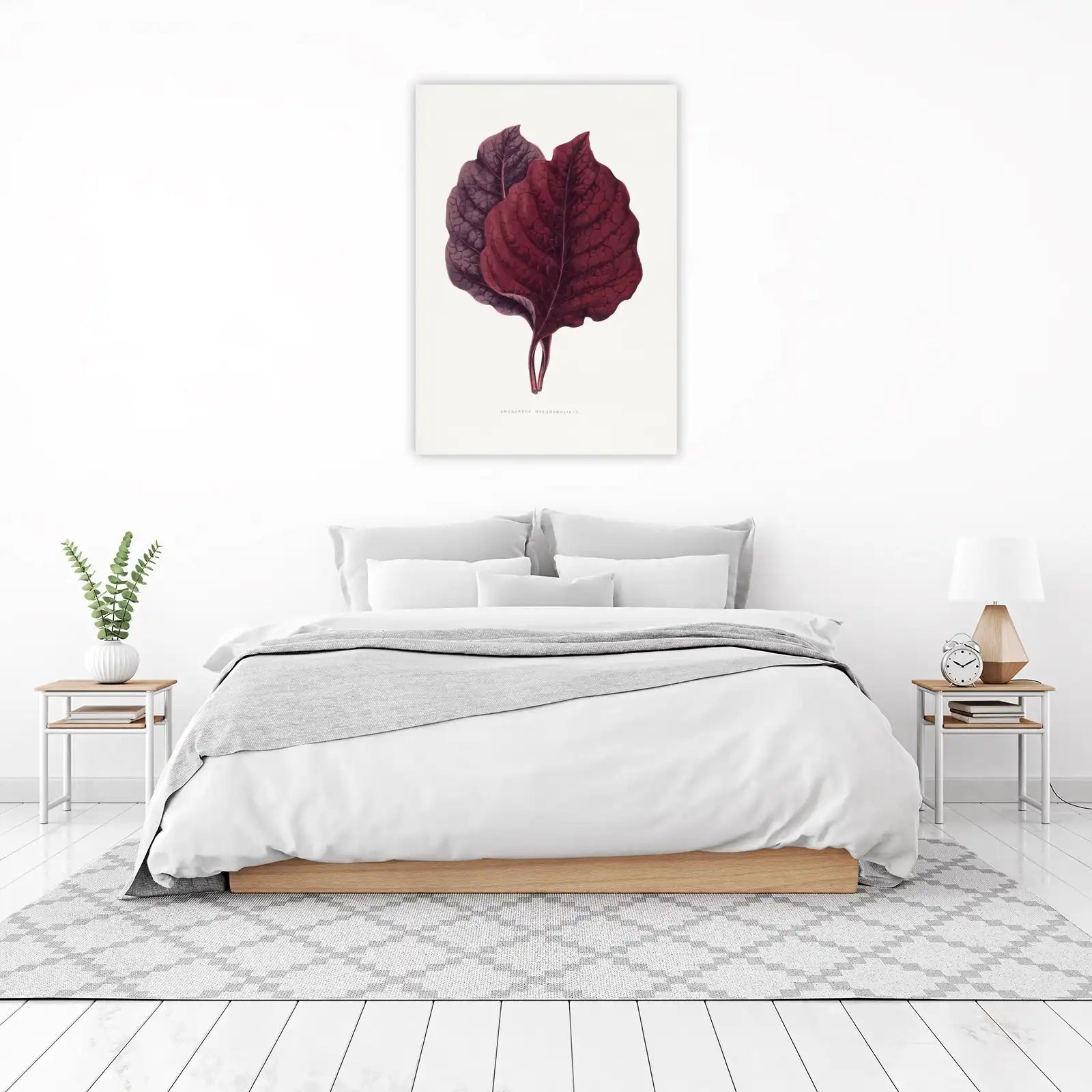 Deep Red Botanical Amaranthus Wall Art