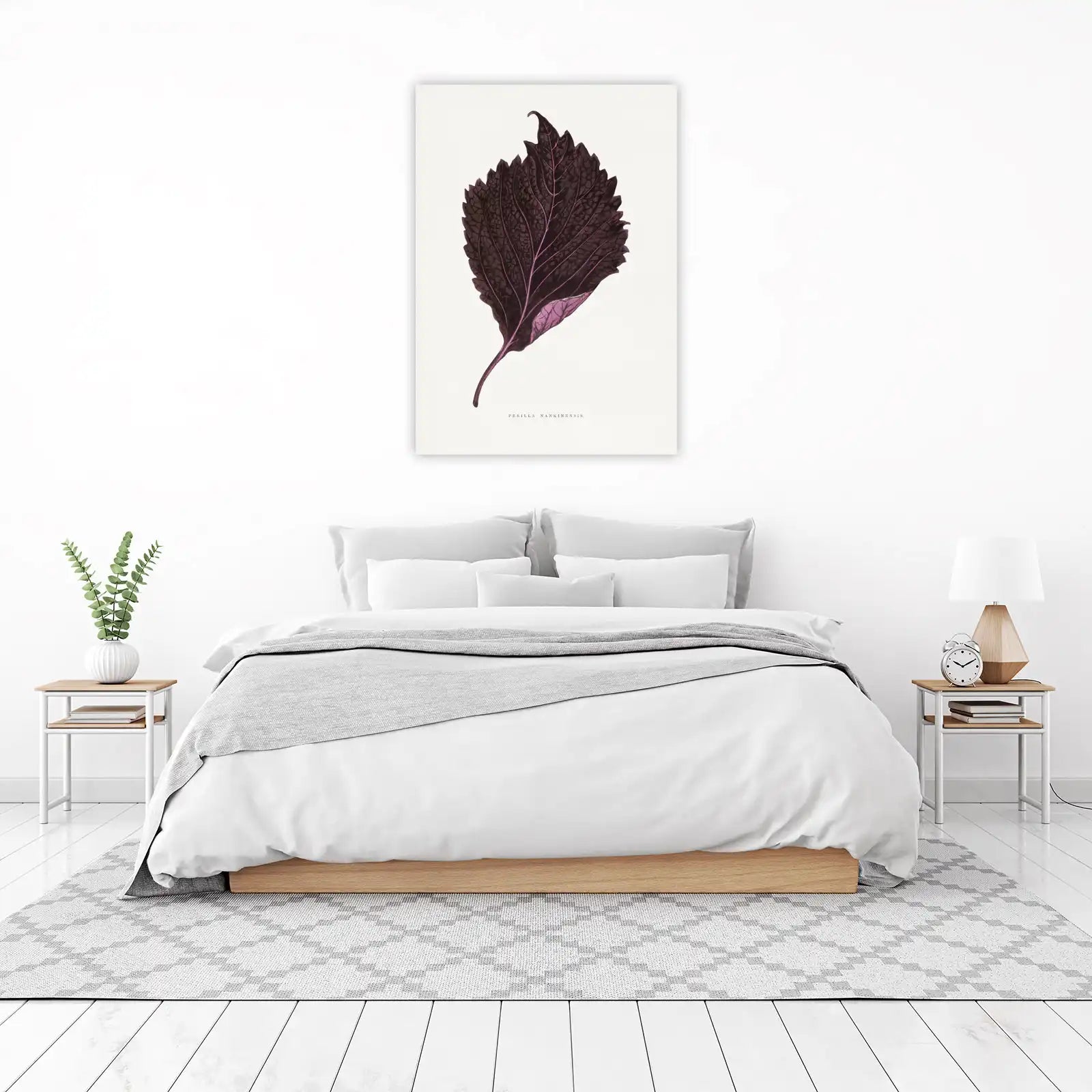 Vintage Botanical Perilla Leaf Wall Art