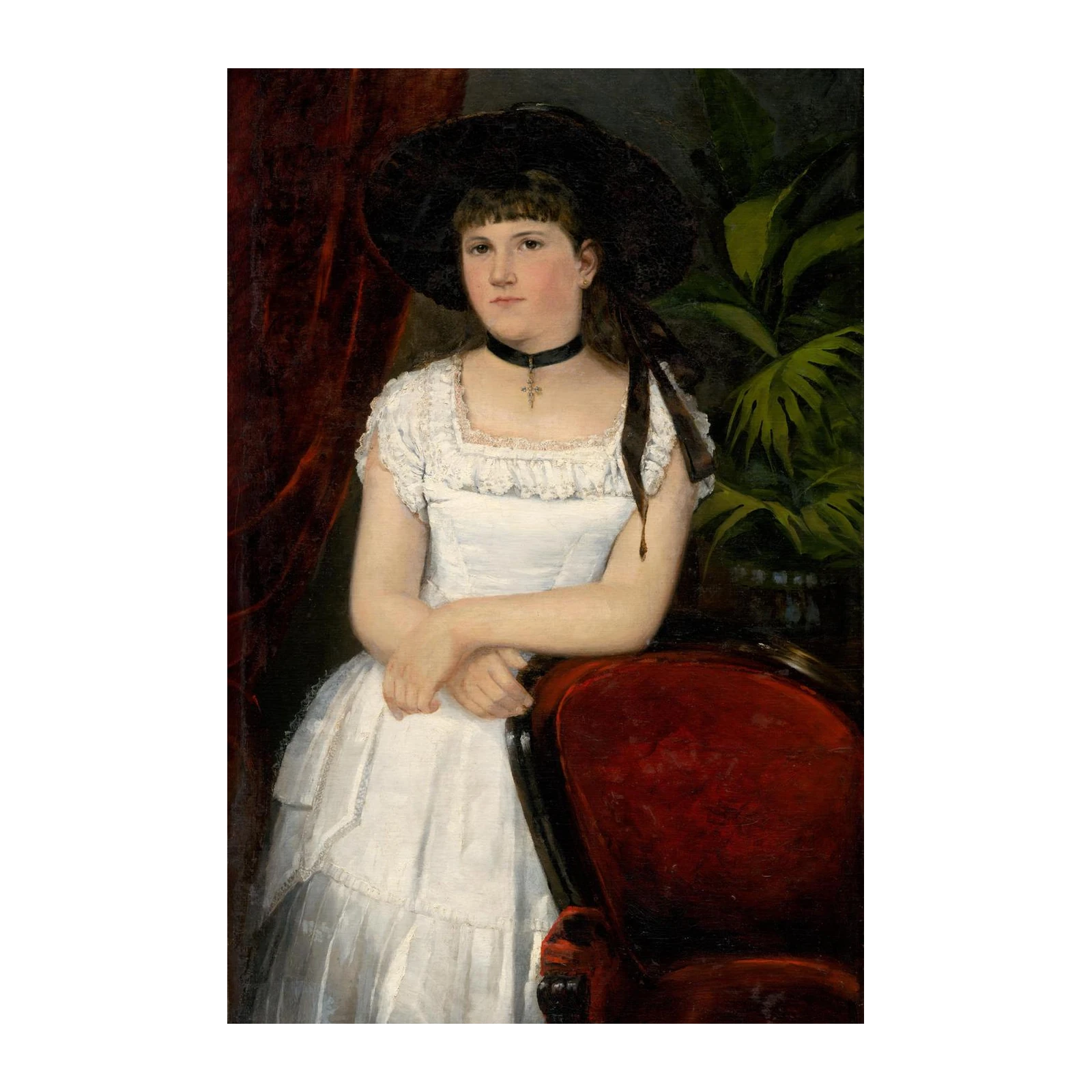 Elegant Victorian Lady Portrait Wall Art