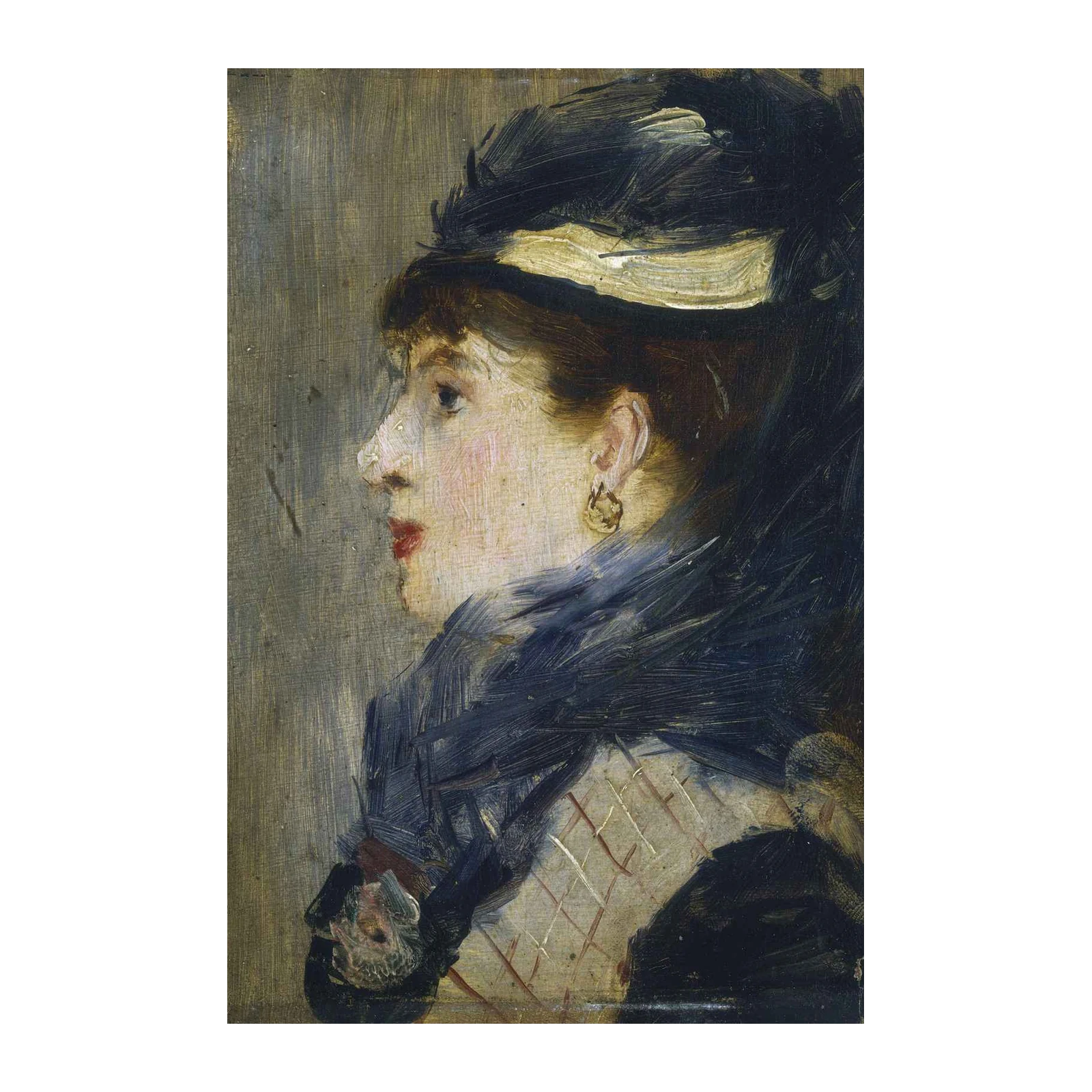 Elegant Lady Portrait Oil Painting Wall Art