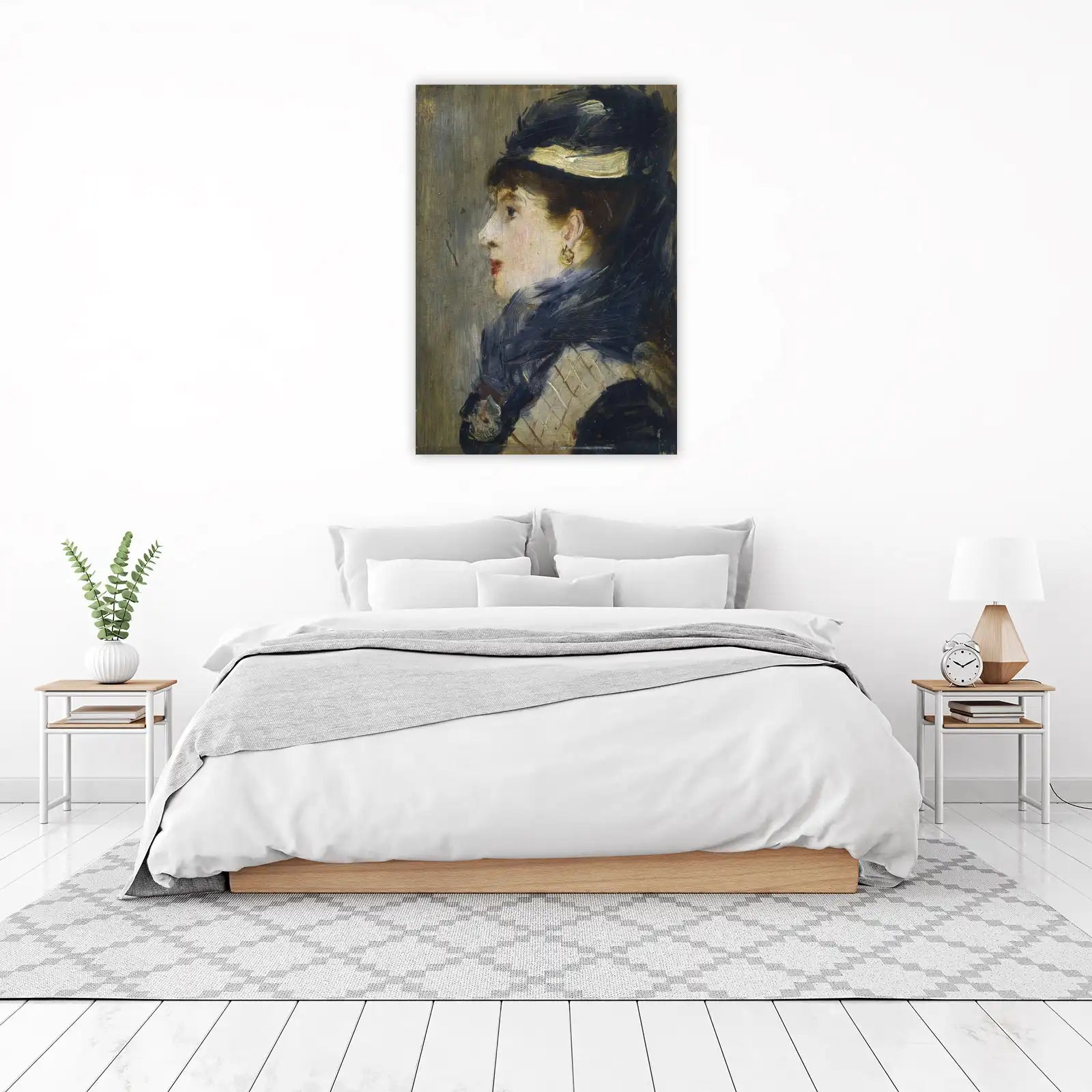 Elegant Lady Portrait Oil Painting Wall Art