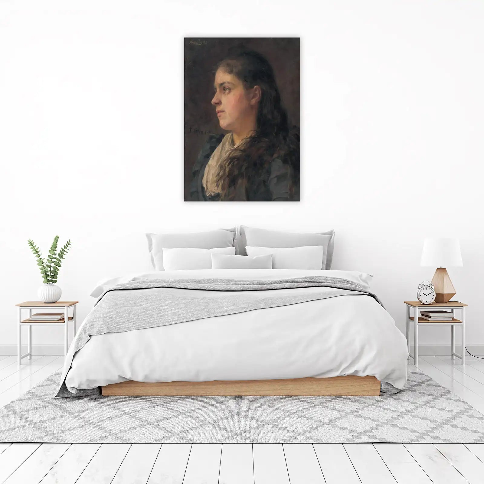Classic Portrait of Young Woman Wall Art