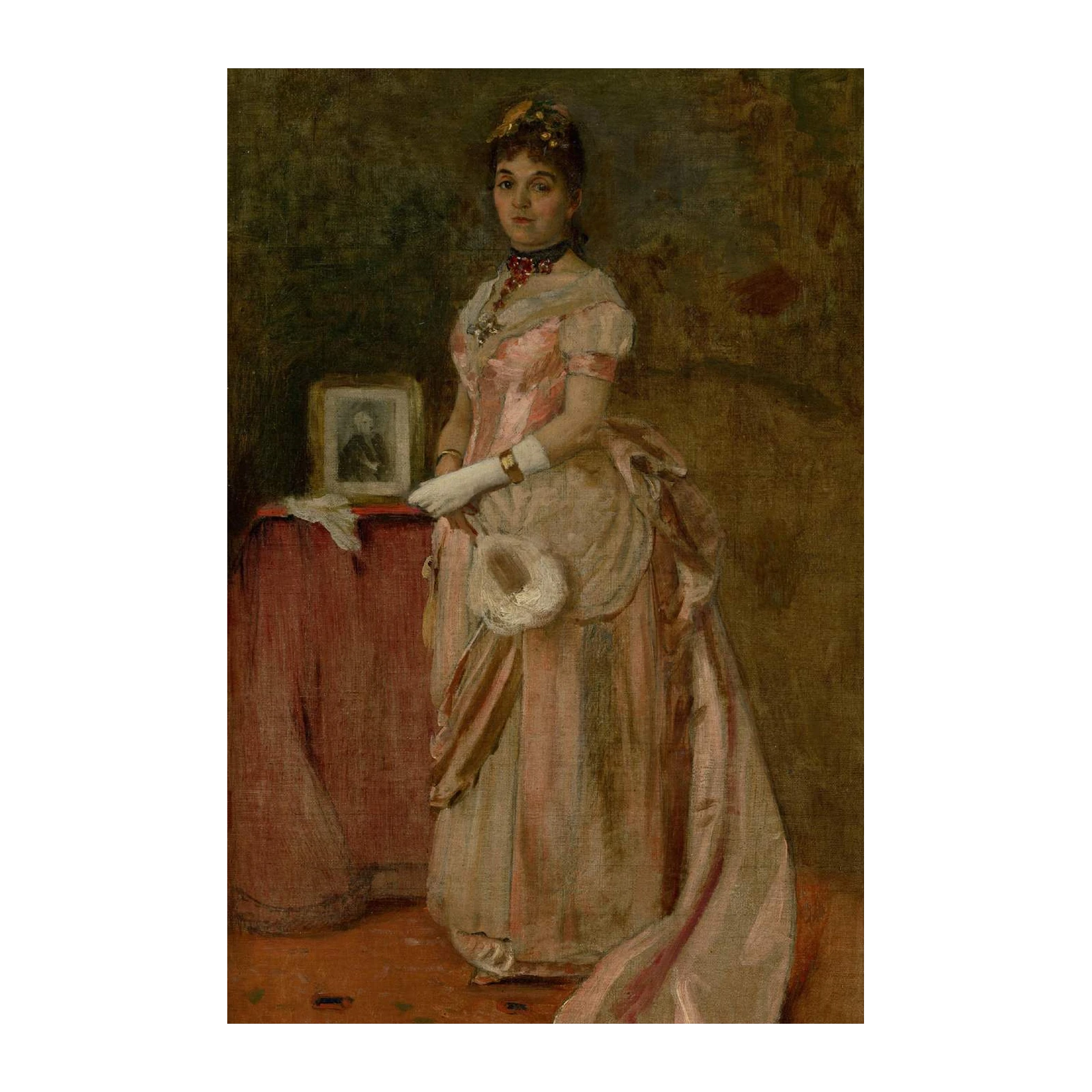 Elegant Lady Portrait Vintage Oil Painting Wall Art