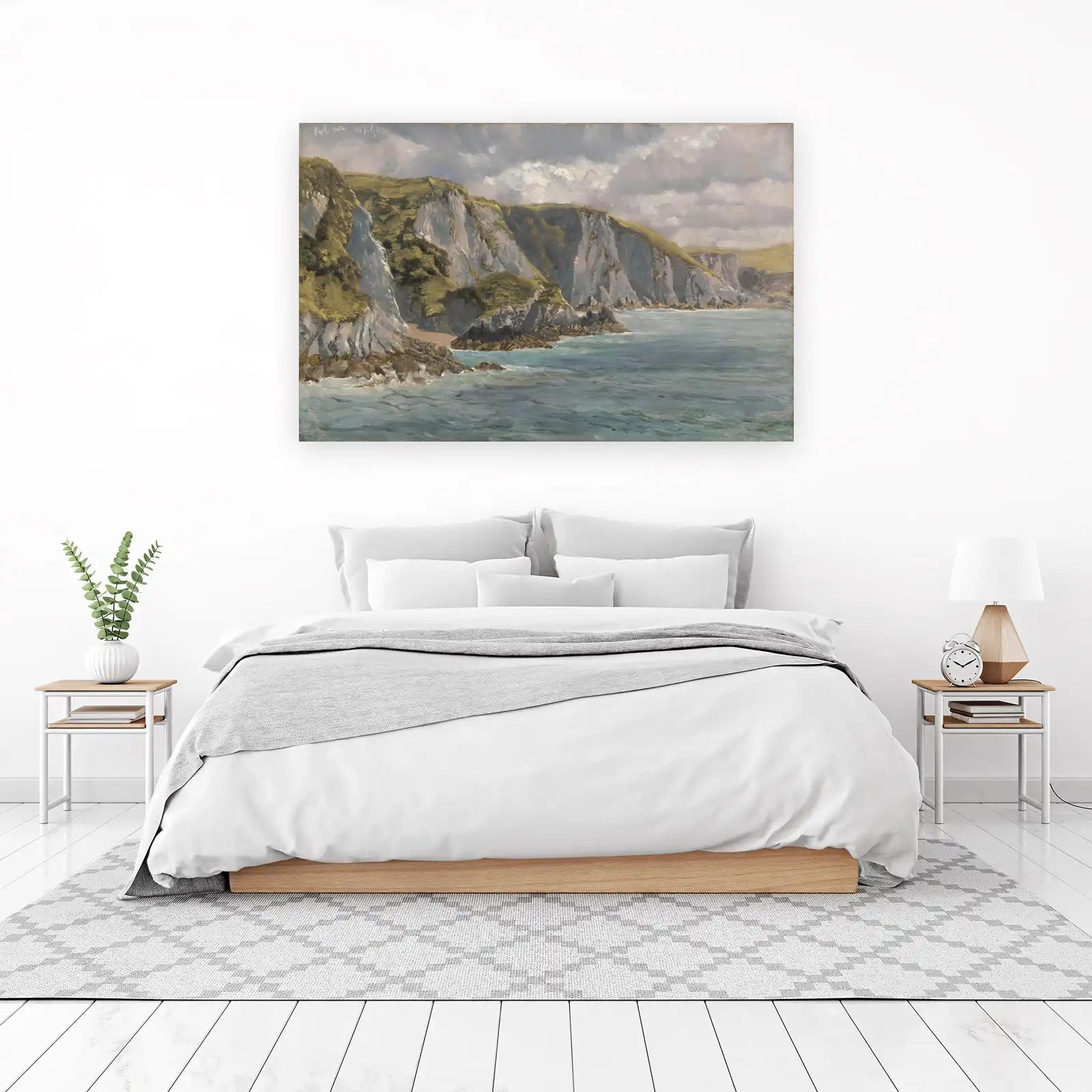 Coastal Cliffs Seascape Oil Painting Wall Art