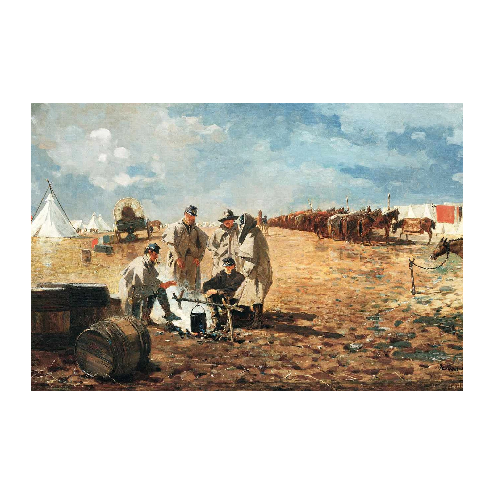 Civil War Camp Scene Winslow Homer Wall Art