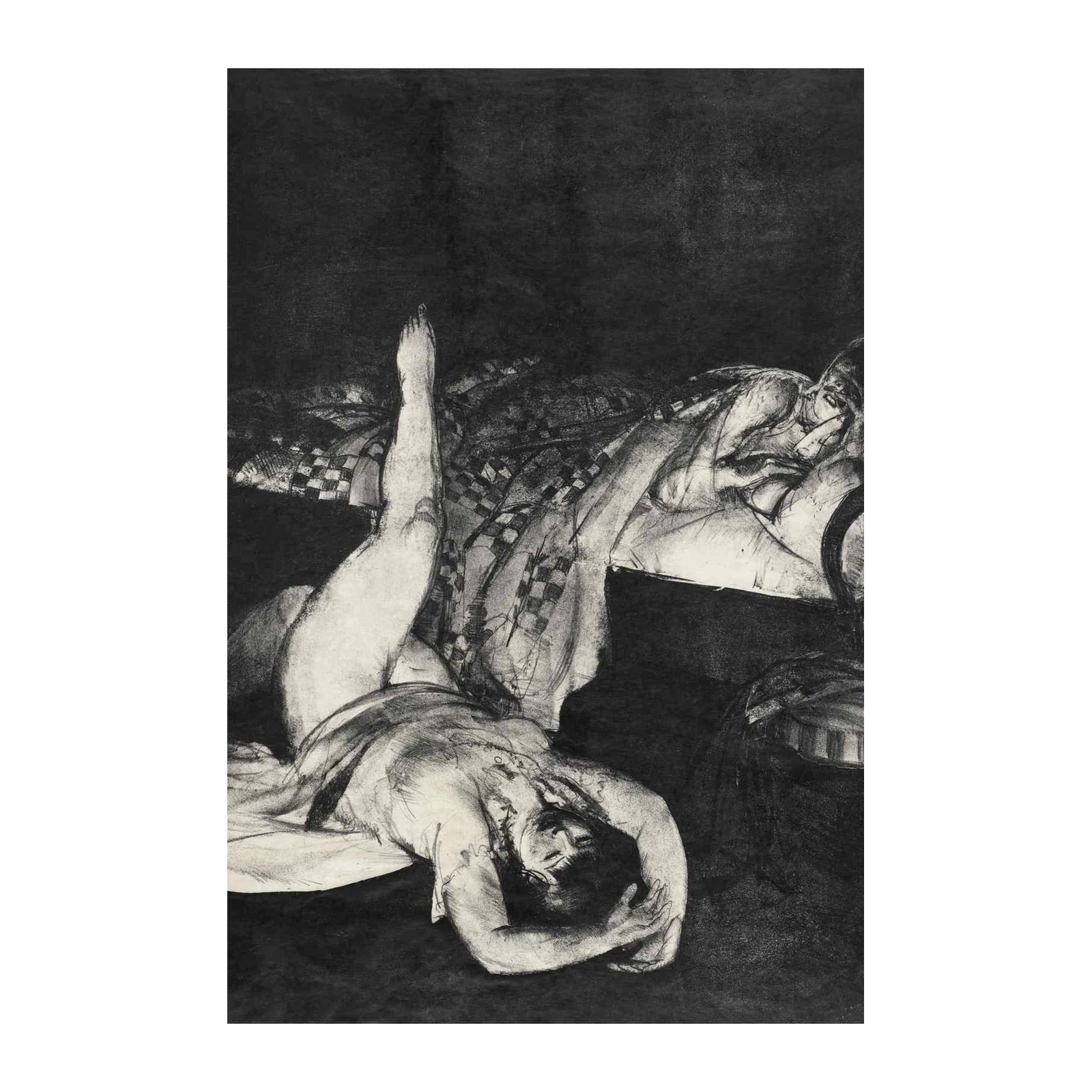 Dramatic Figure Study "Reclining Form" Wall Art