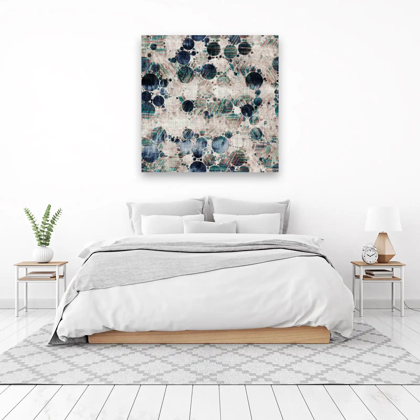 Abstract Circles Textured Wall Art