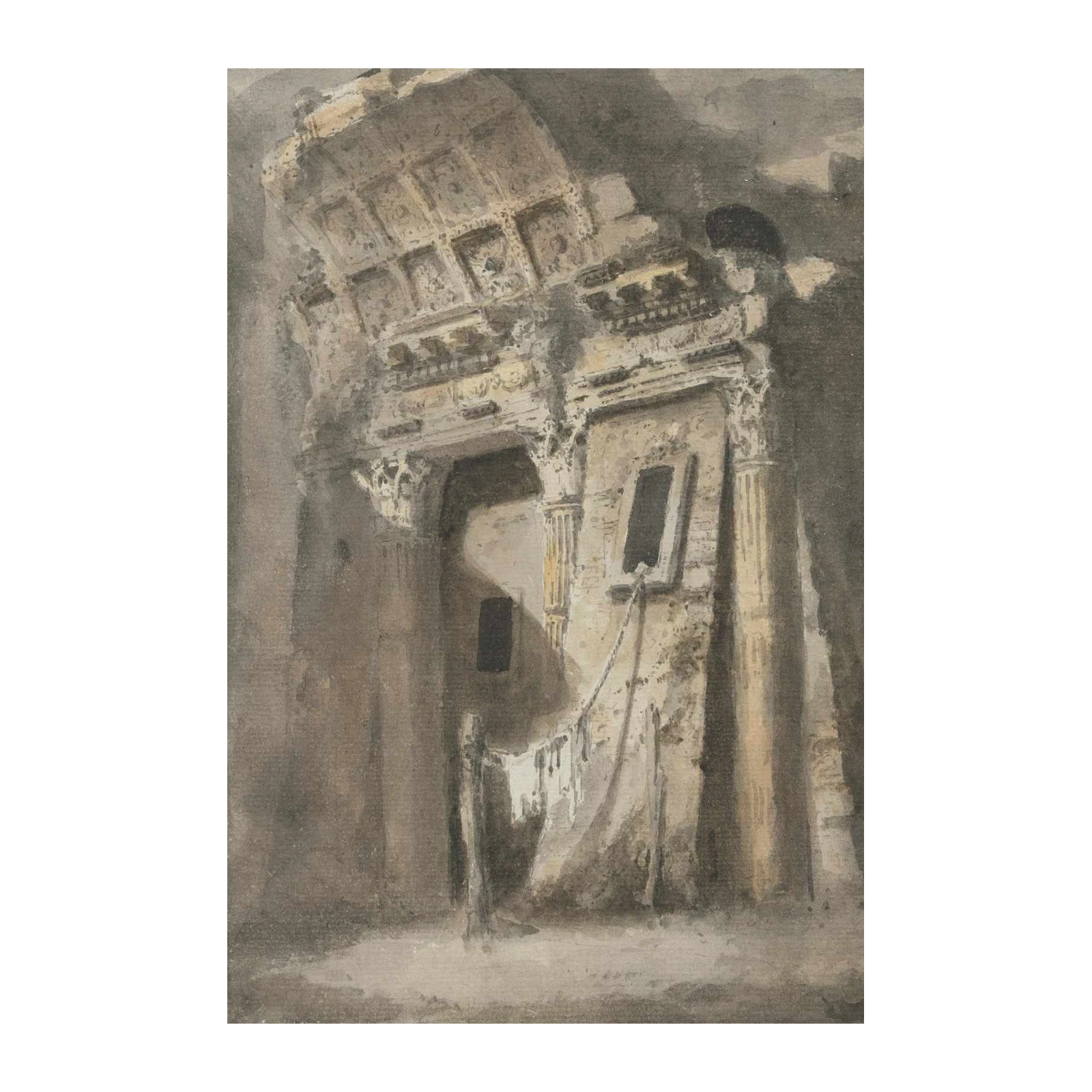 Ancient Roman Archway Sketch Wall Art