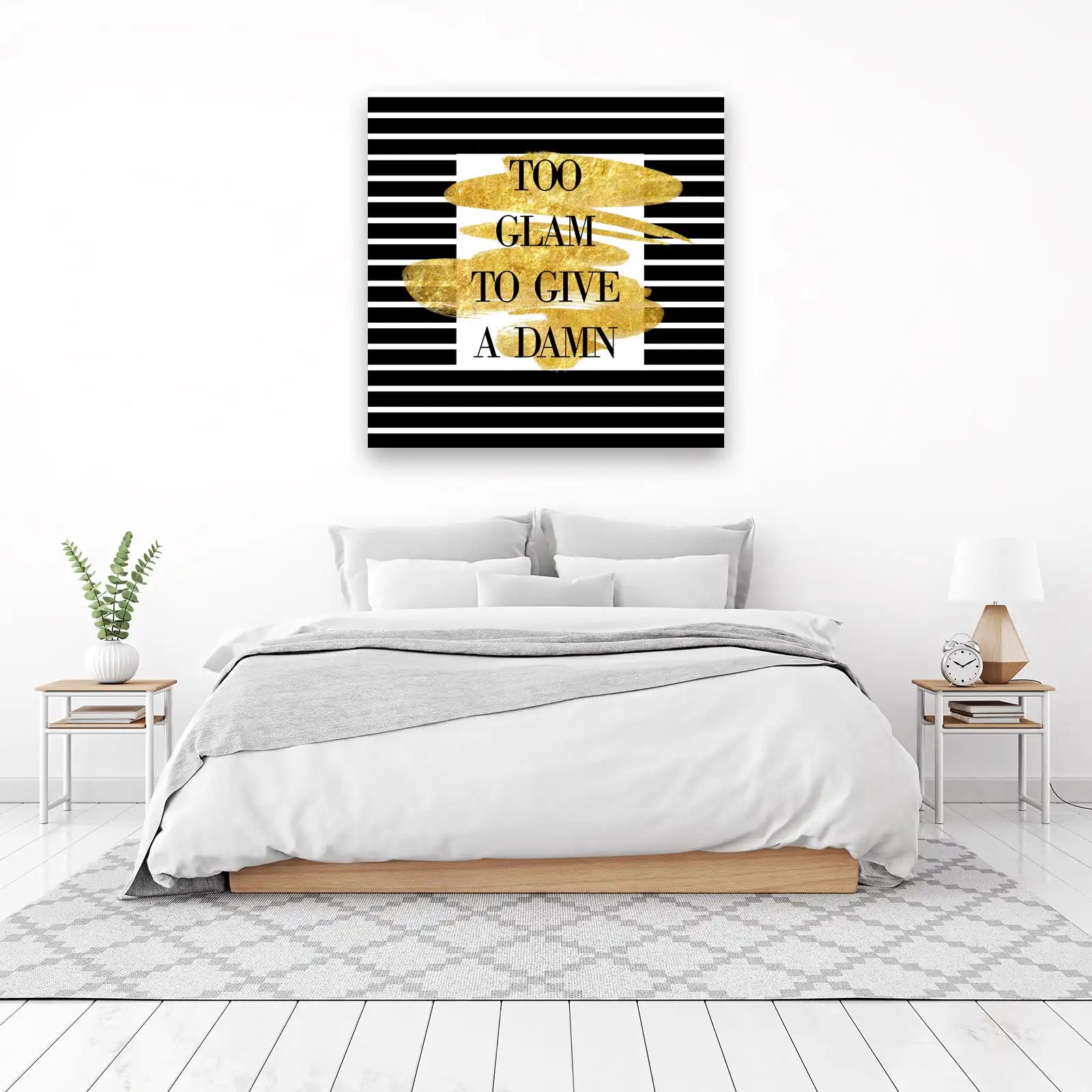 Glam Gold Typography Wall Art