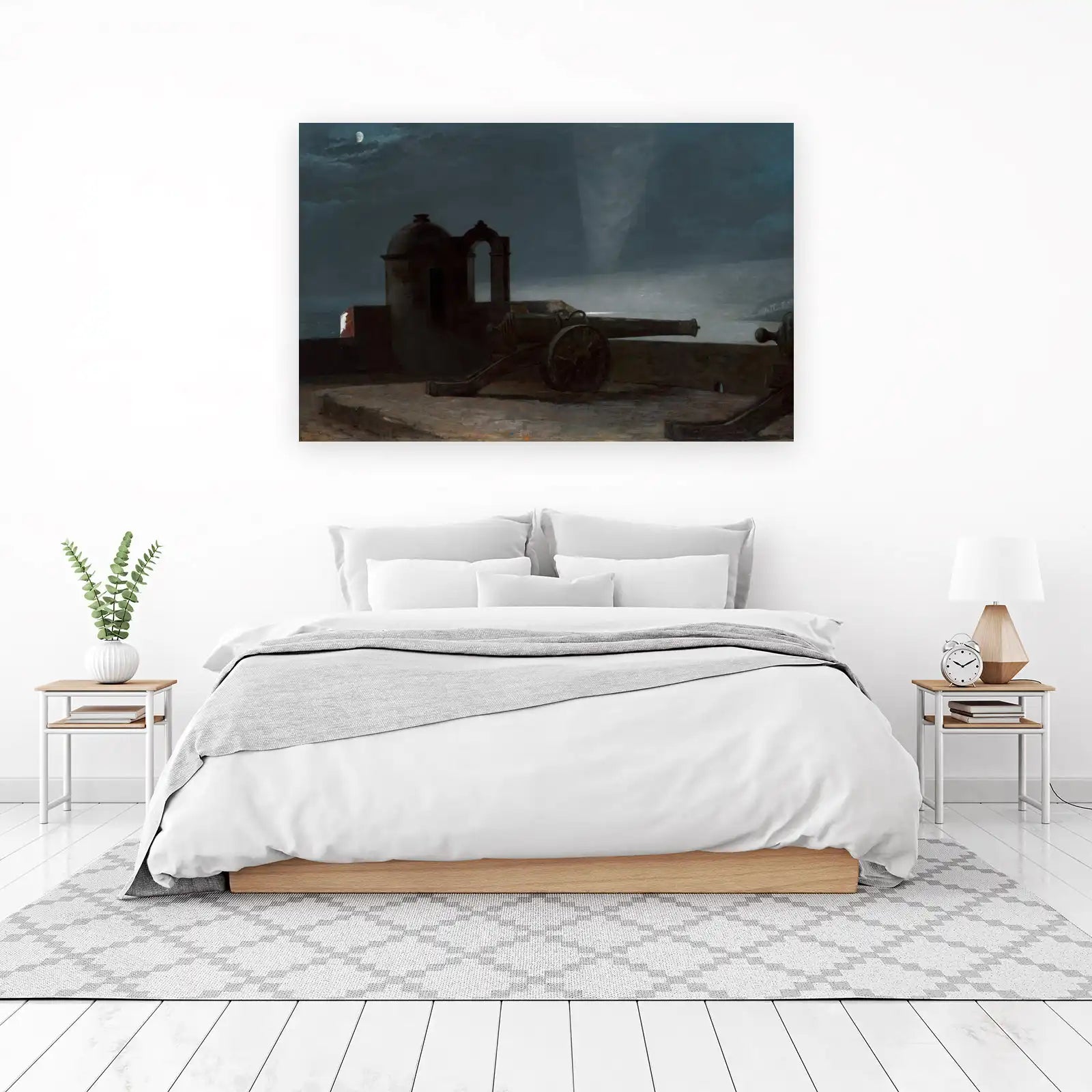 Dramatic Night Coastal Defense Wall Art