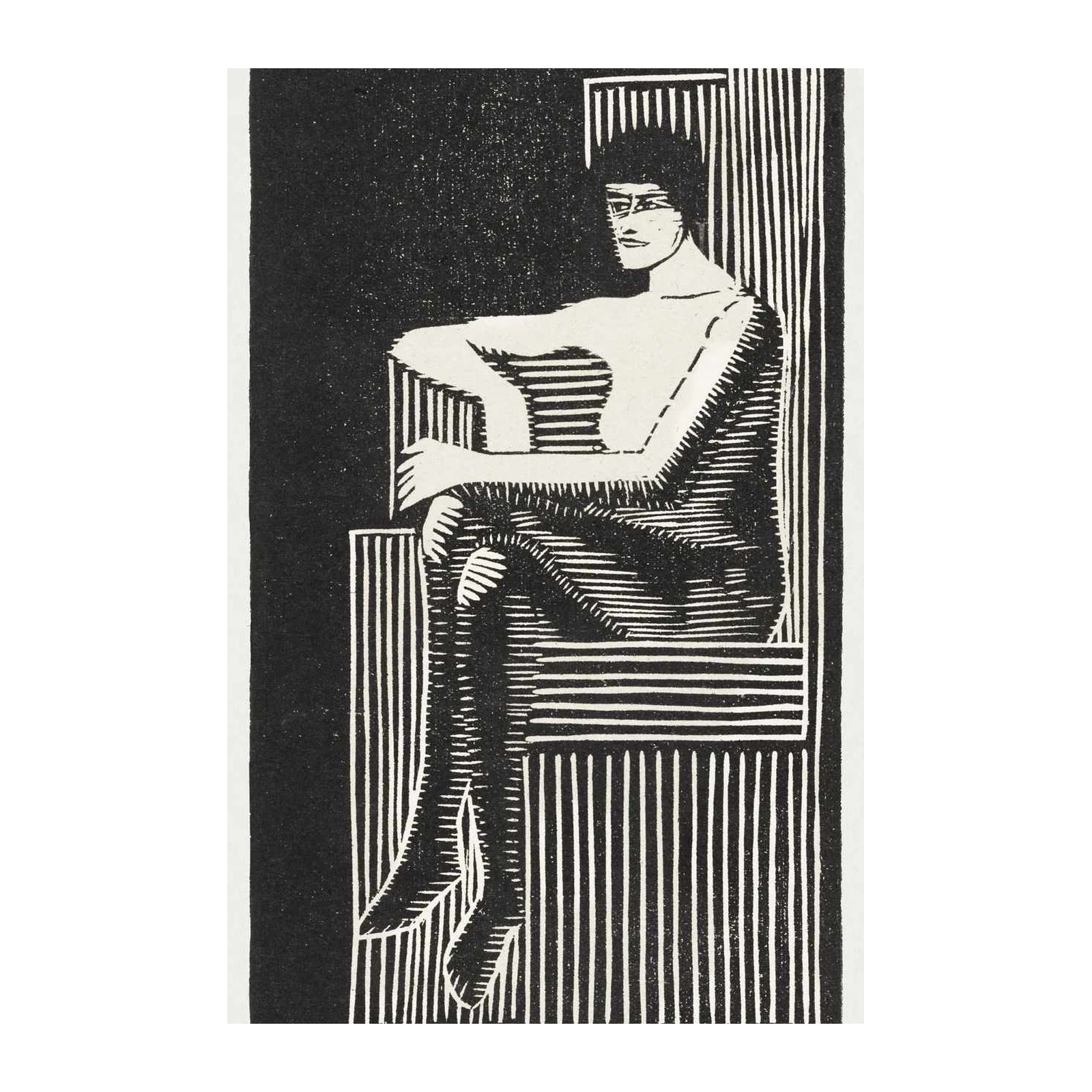 Striking Figure Study Black & White Wall Art