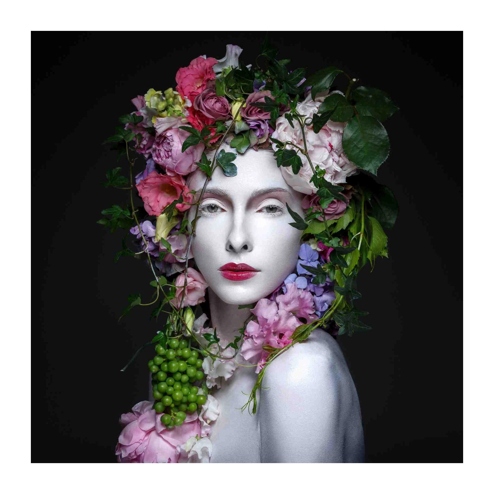 Enchanting Floral Goddess Wall Art