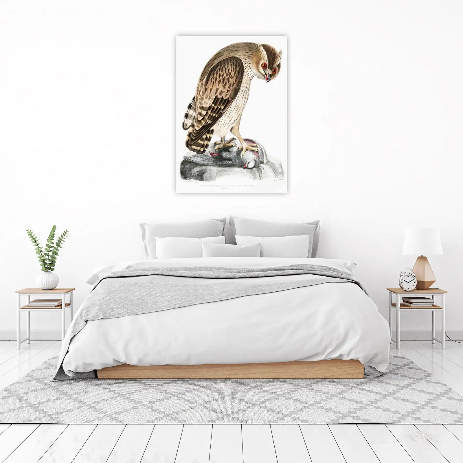 Majestic Horned Owl Prey Wall Art