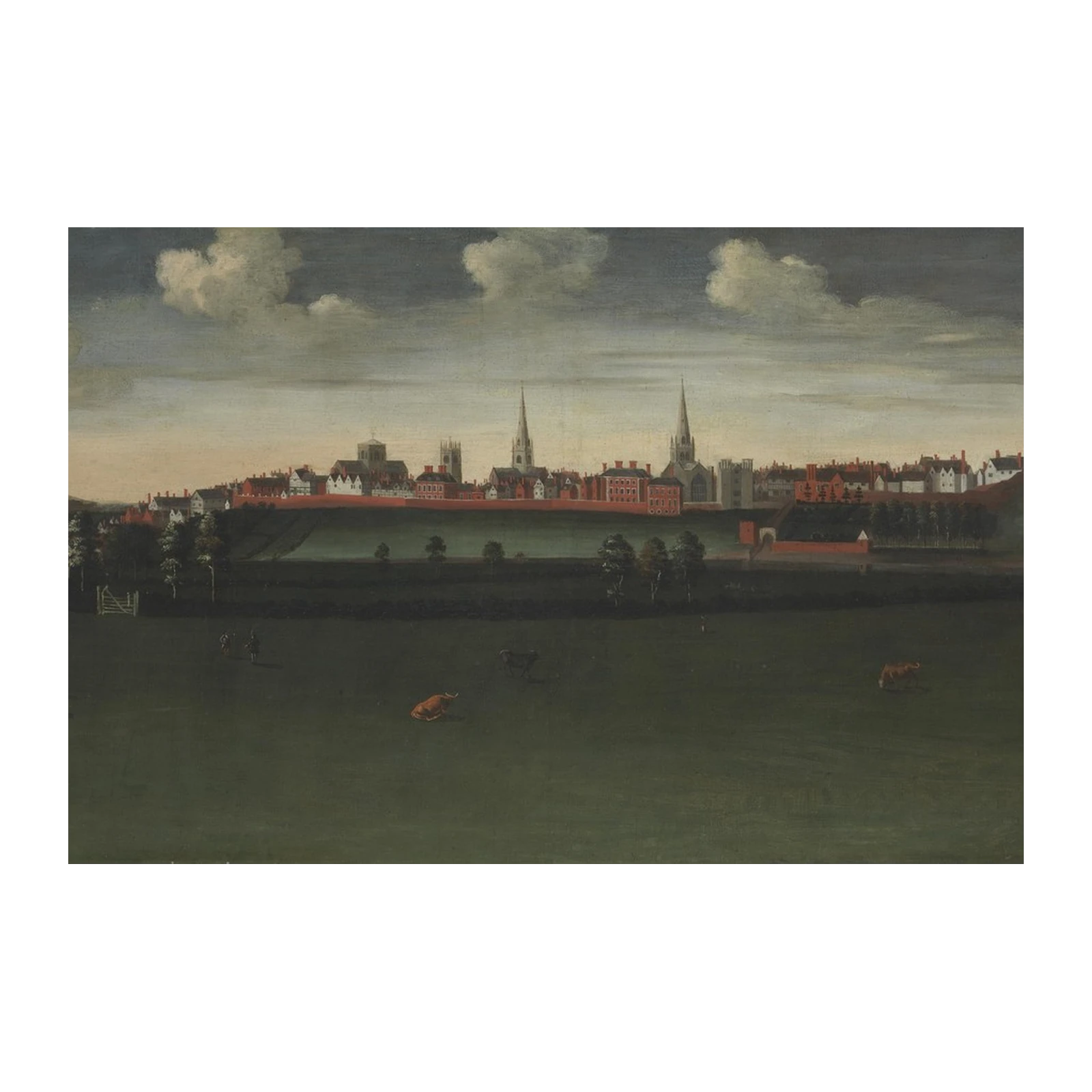 Historic Town Landscape Wall Art