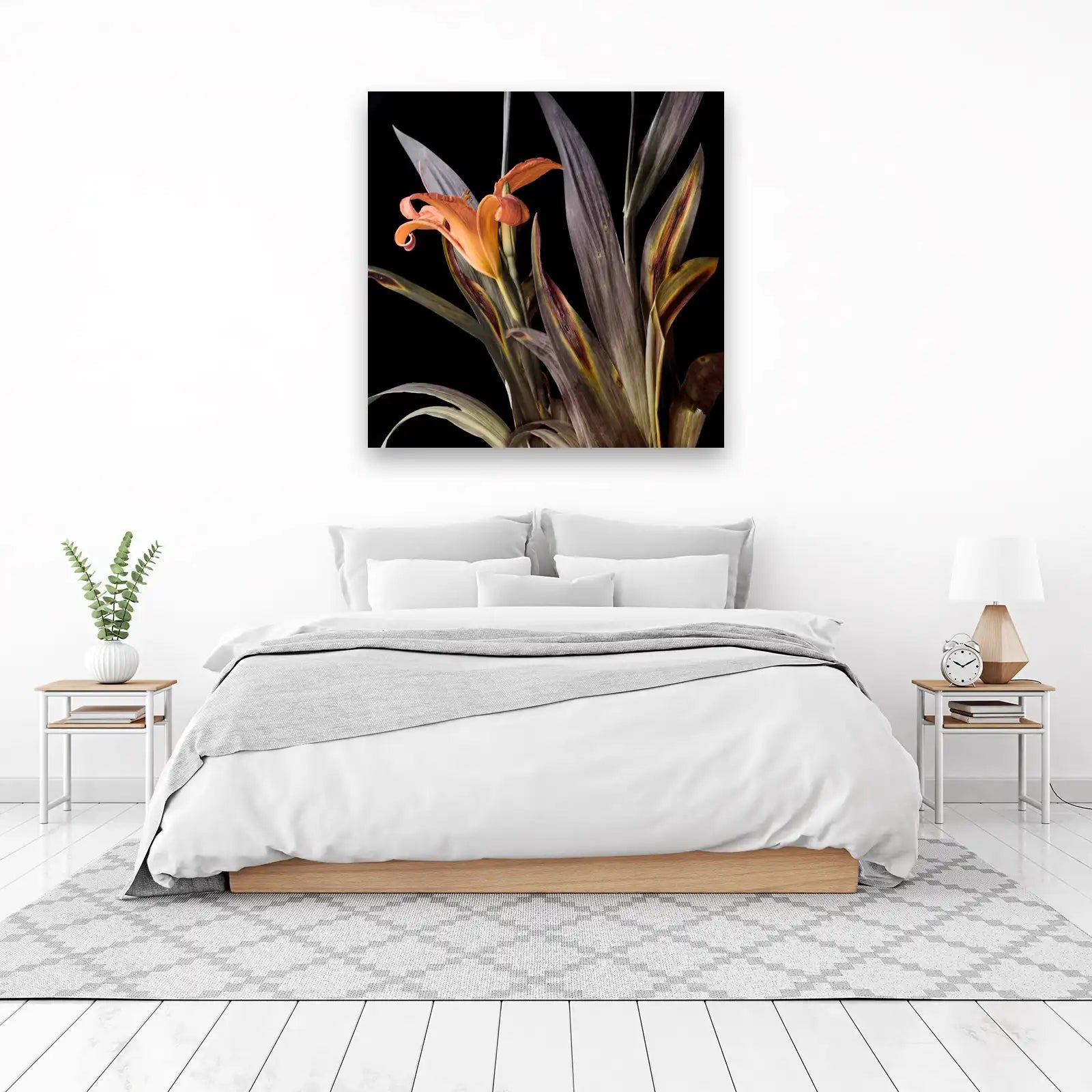 Orange Lily Botanical Macro Wall Art