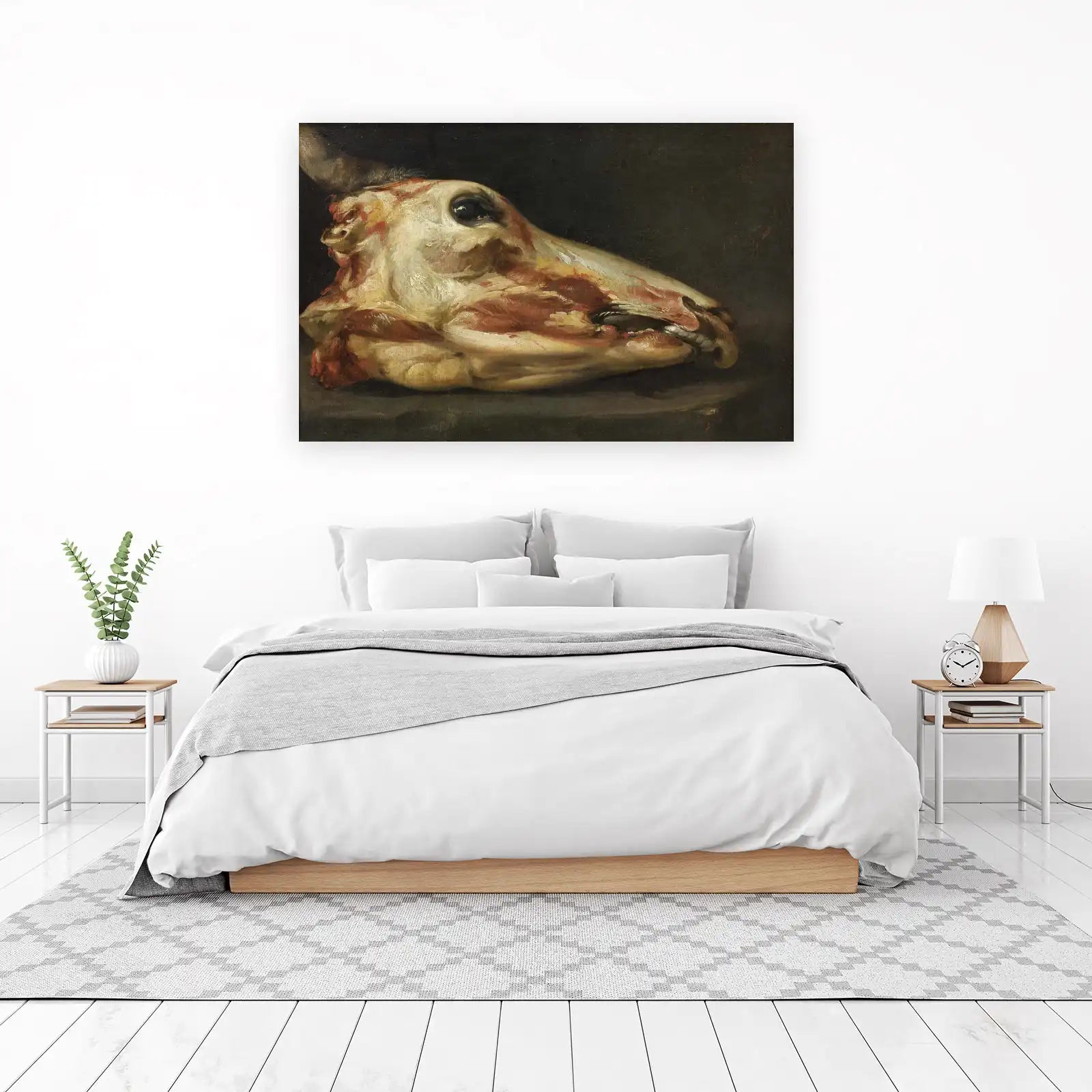 Striking Bull's Head Still Life Wall Art