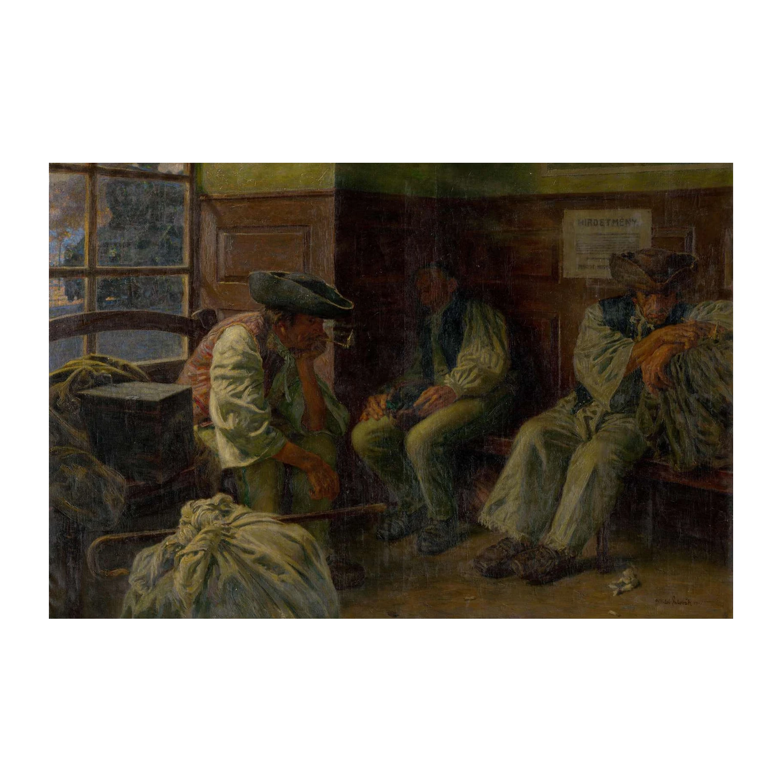 Men in Waiting Historical Scene Wall Art