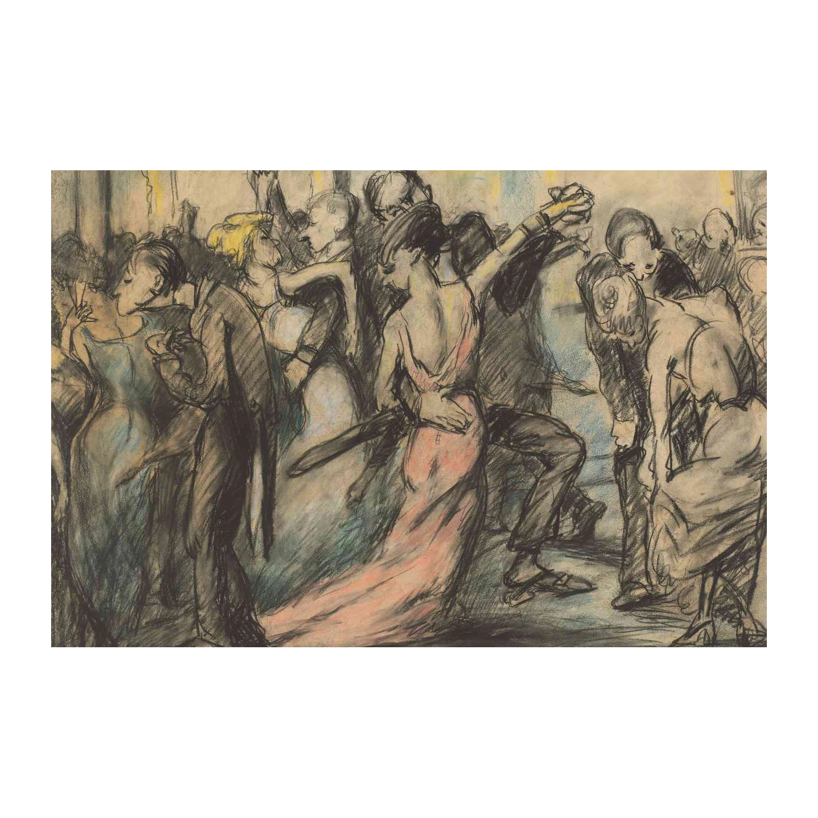 Elegant Dance Scene Vintage Charm Wall Art