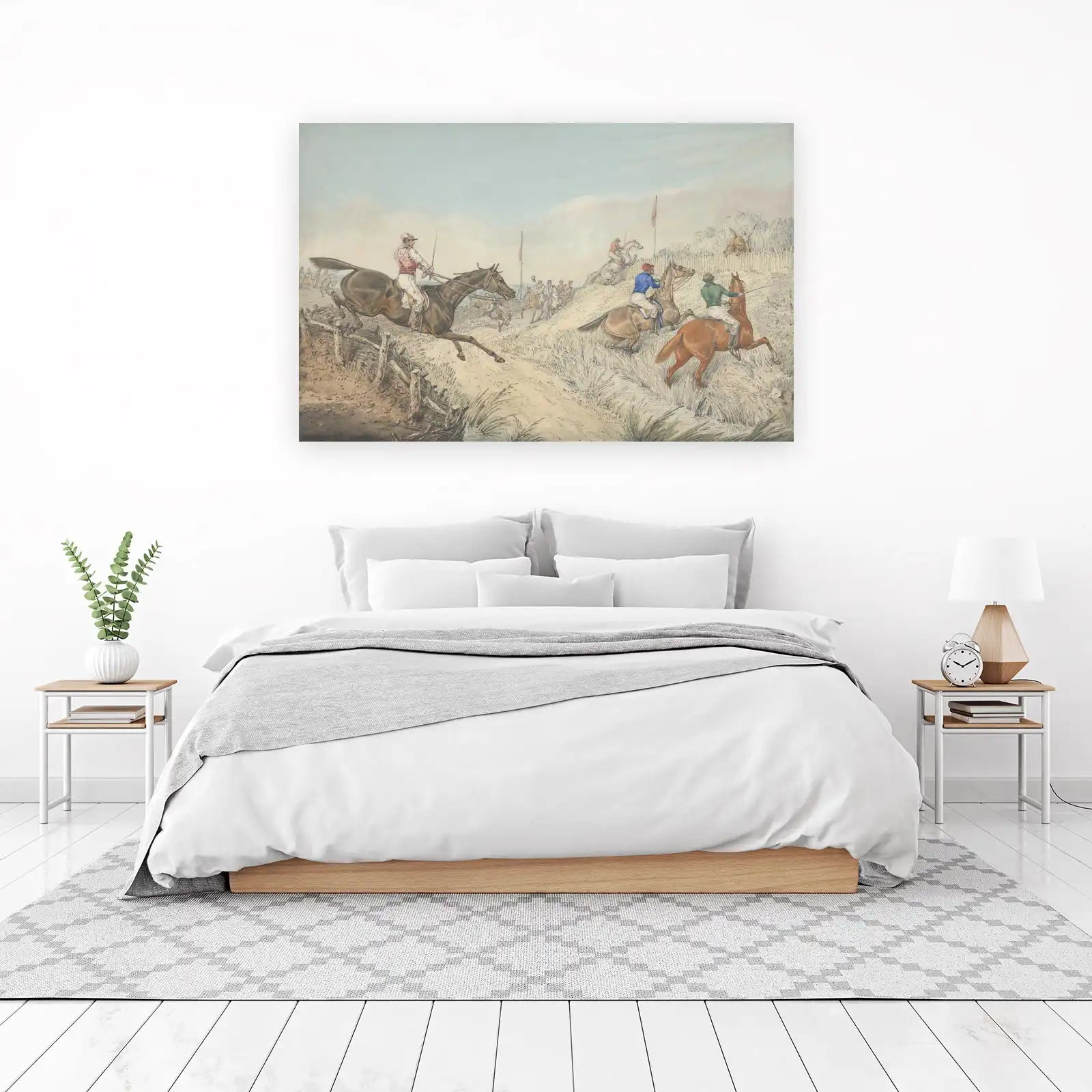 Horse Racing Action Jump Wall Art