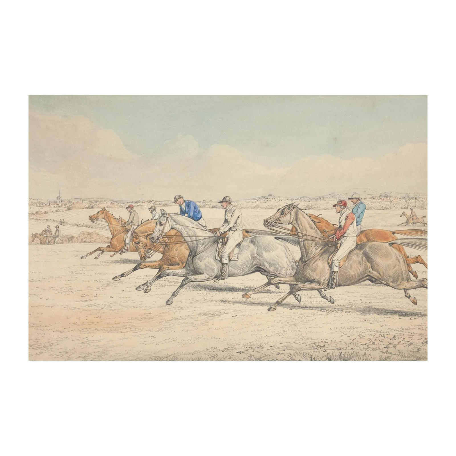 Thoroughbred Horse Race Vintage Artwork Wall Art
