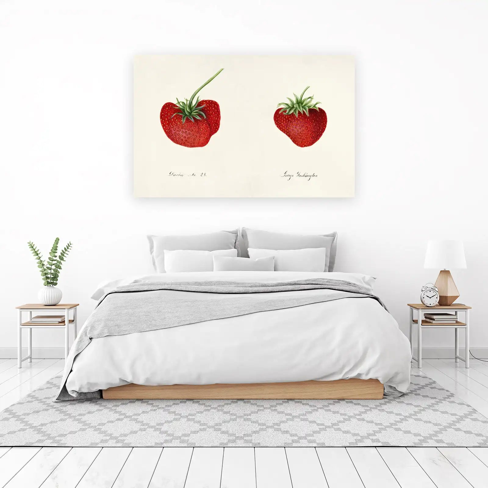 Vintage Strawberry Botanical Print - Kitchen Wall Art