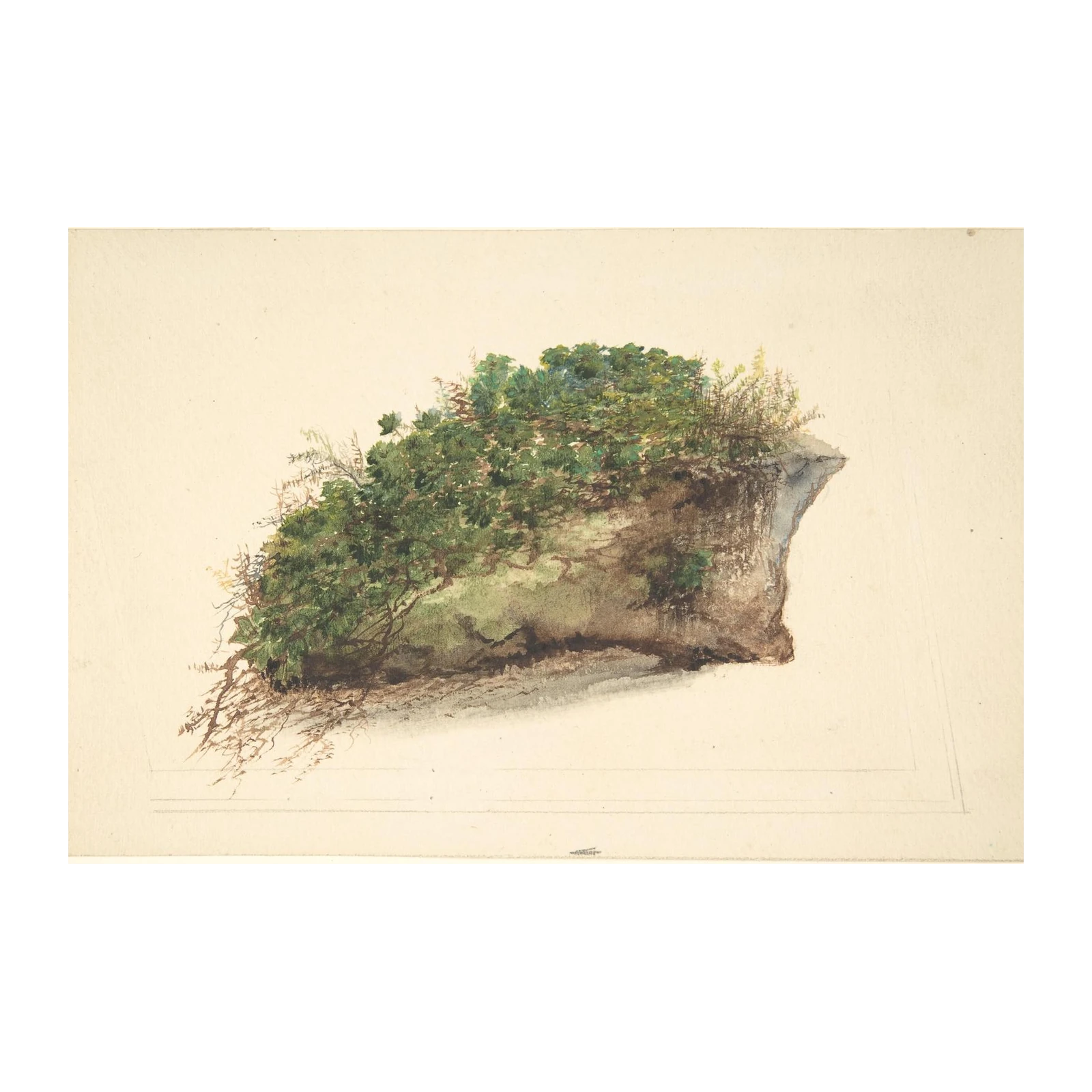 Vibrant Green Overgrowth Rock Wall Art