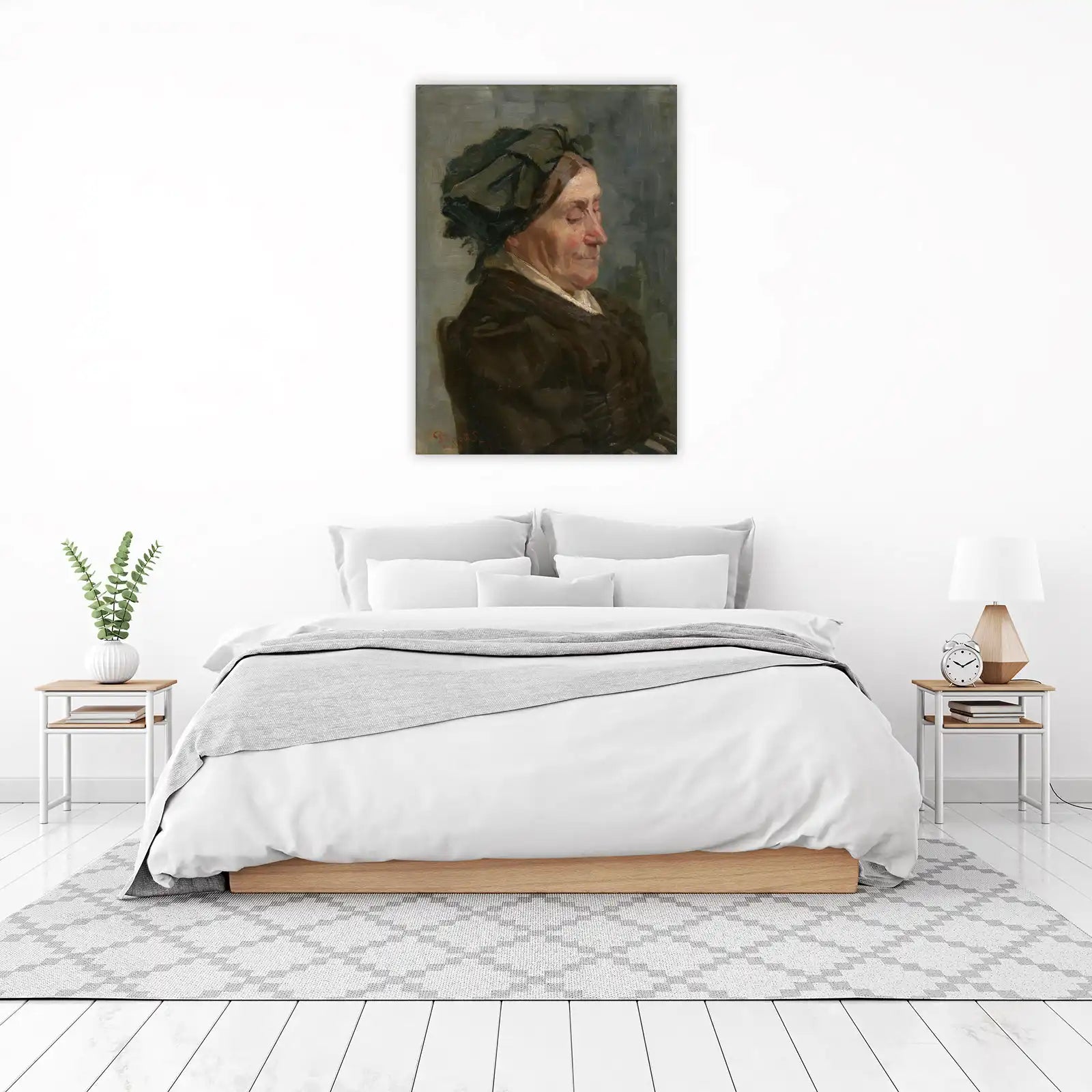 Serene Elderly Woman Portrait Wall Art