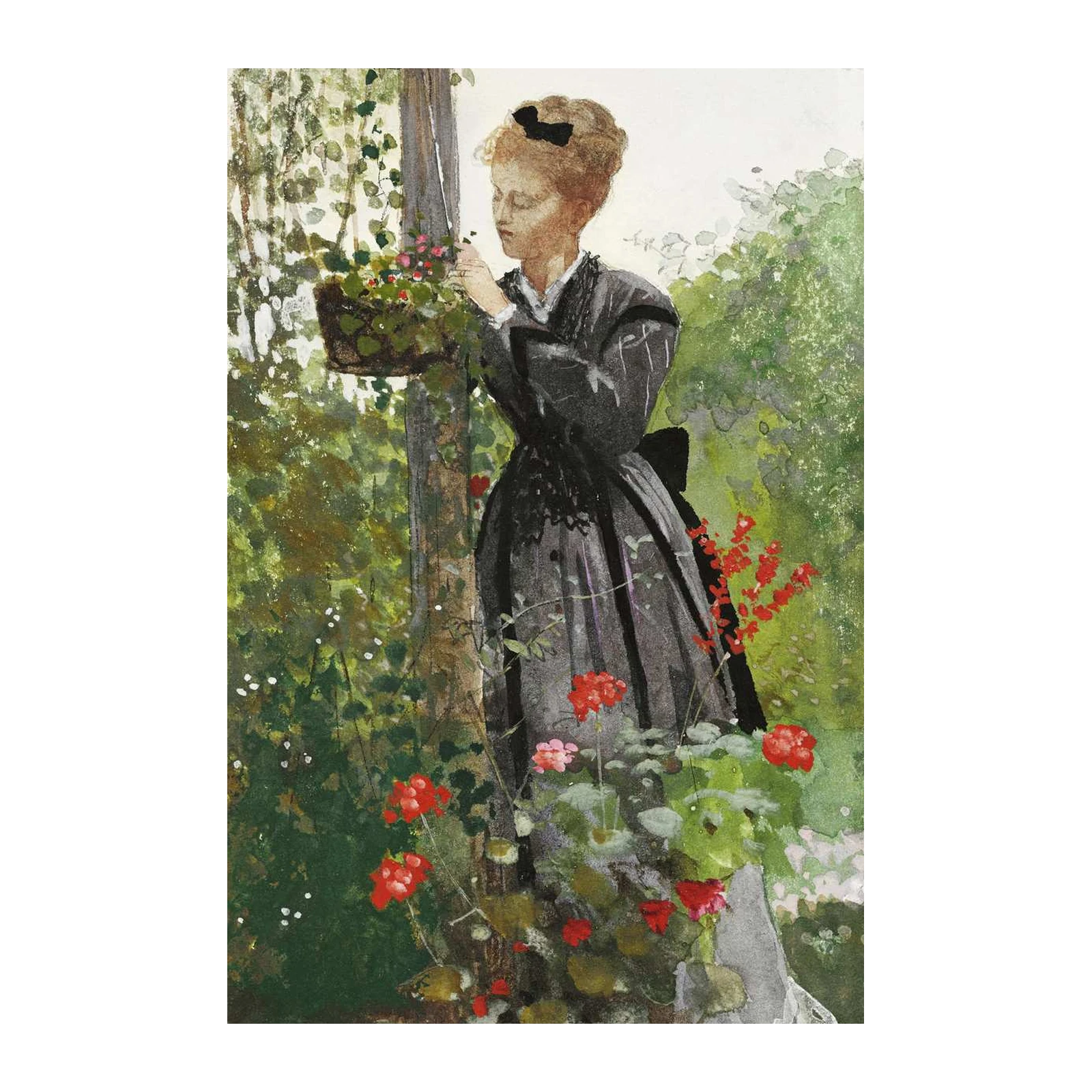 Vintage Garden Serenity Woman Wall Art